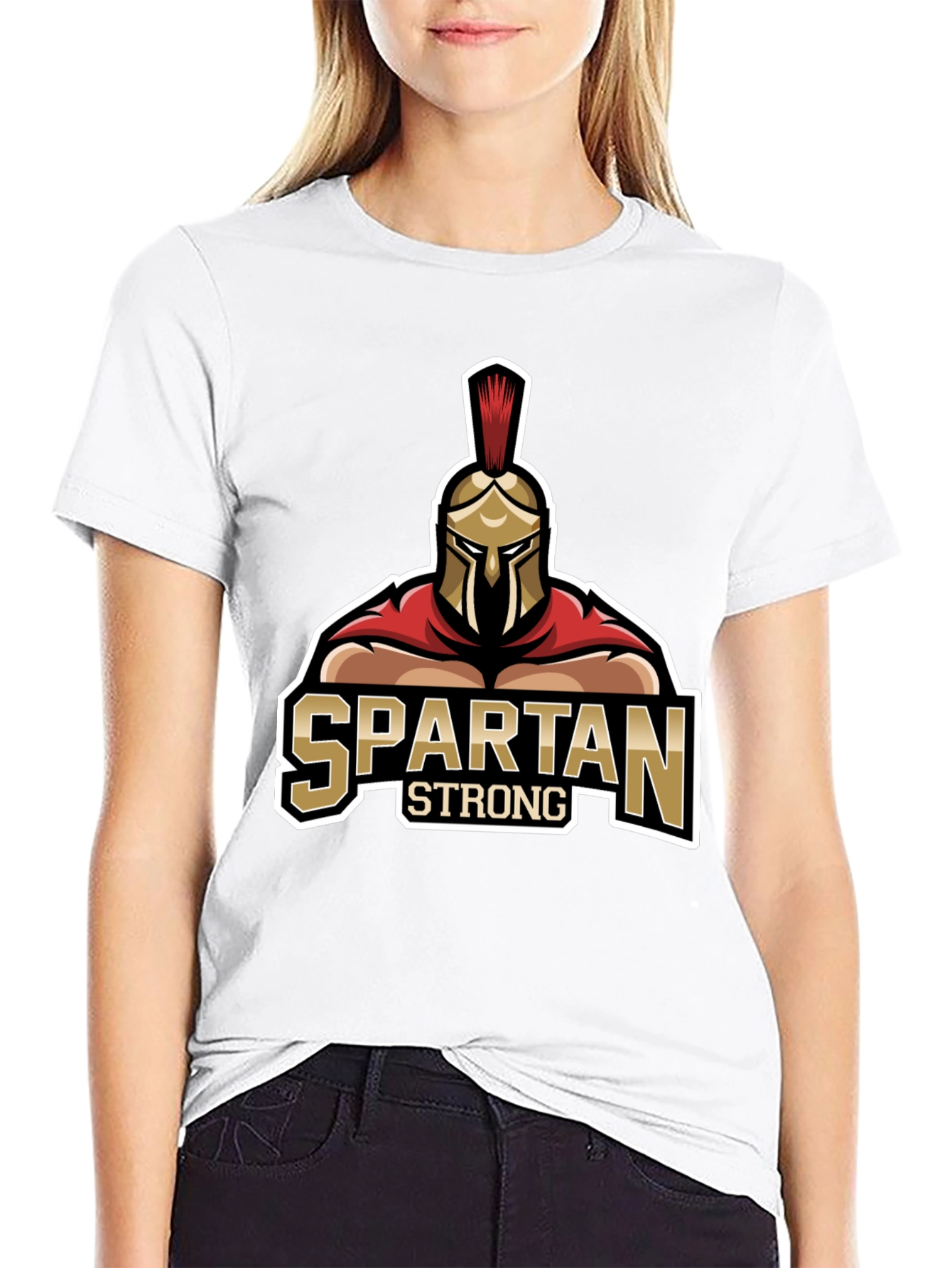 Spartan Strong Graphic Black T-Shirt