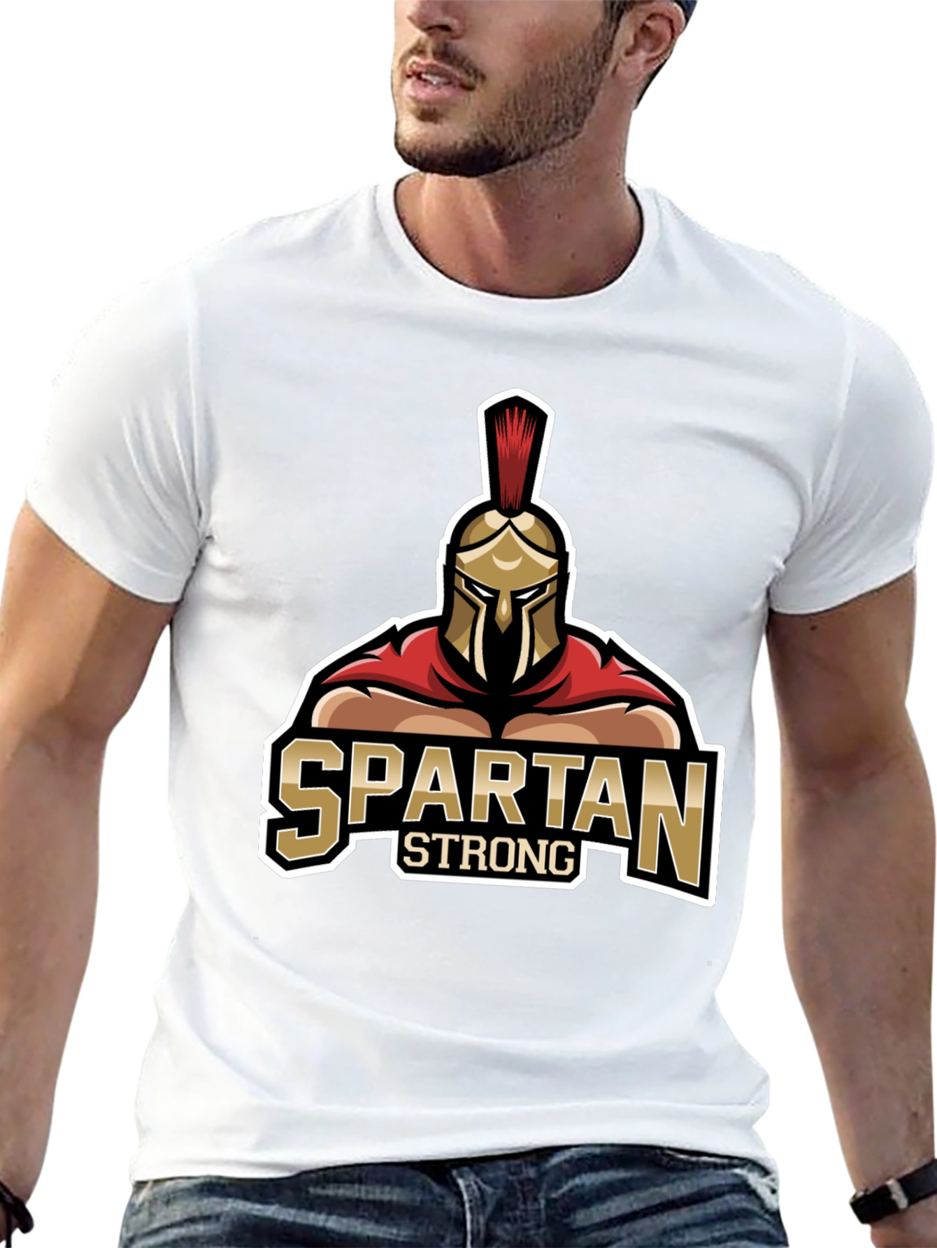 Spartan Strong Graphic Black T-Shirt