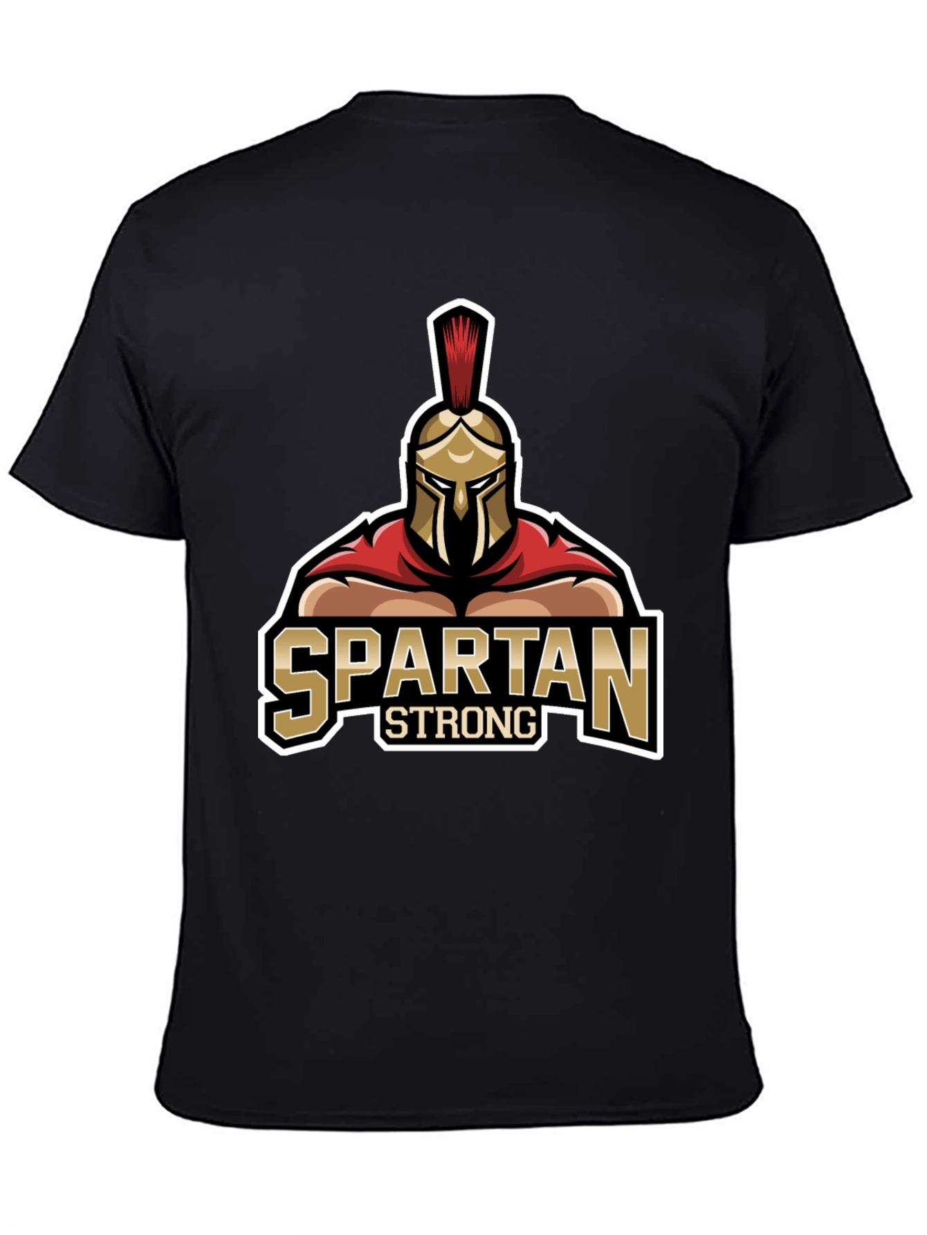 Spartan Strong Graphic Black T-Shirt