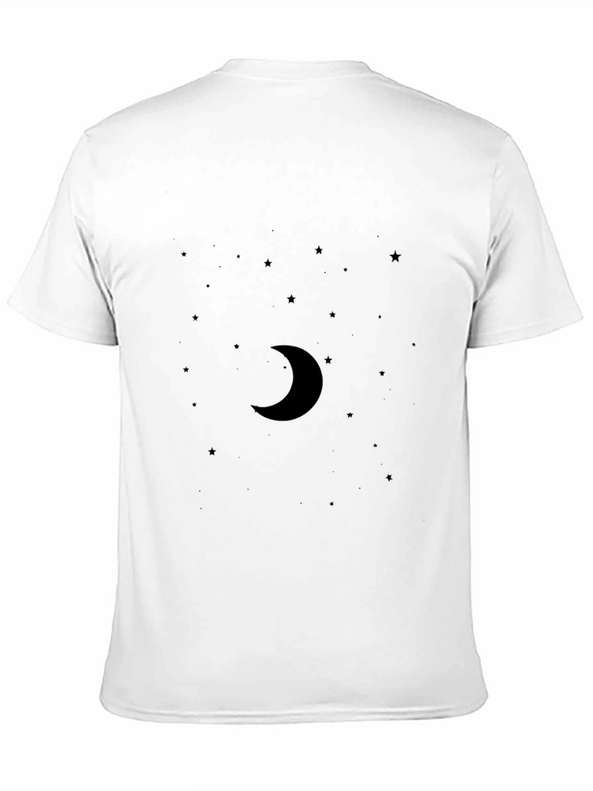 Midnight Moon Graphic Tee - Soft Black Cotton