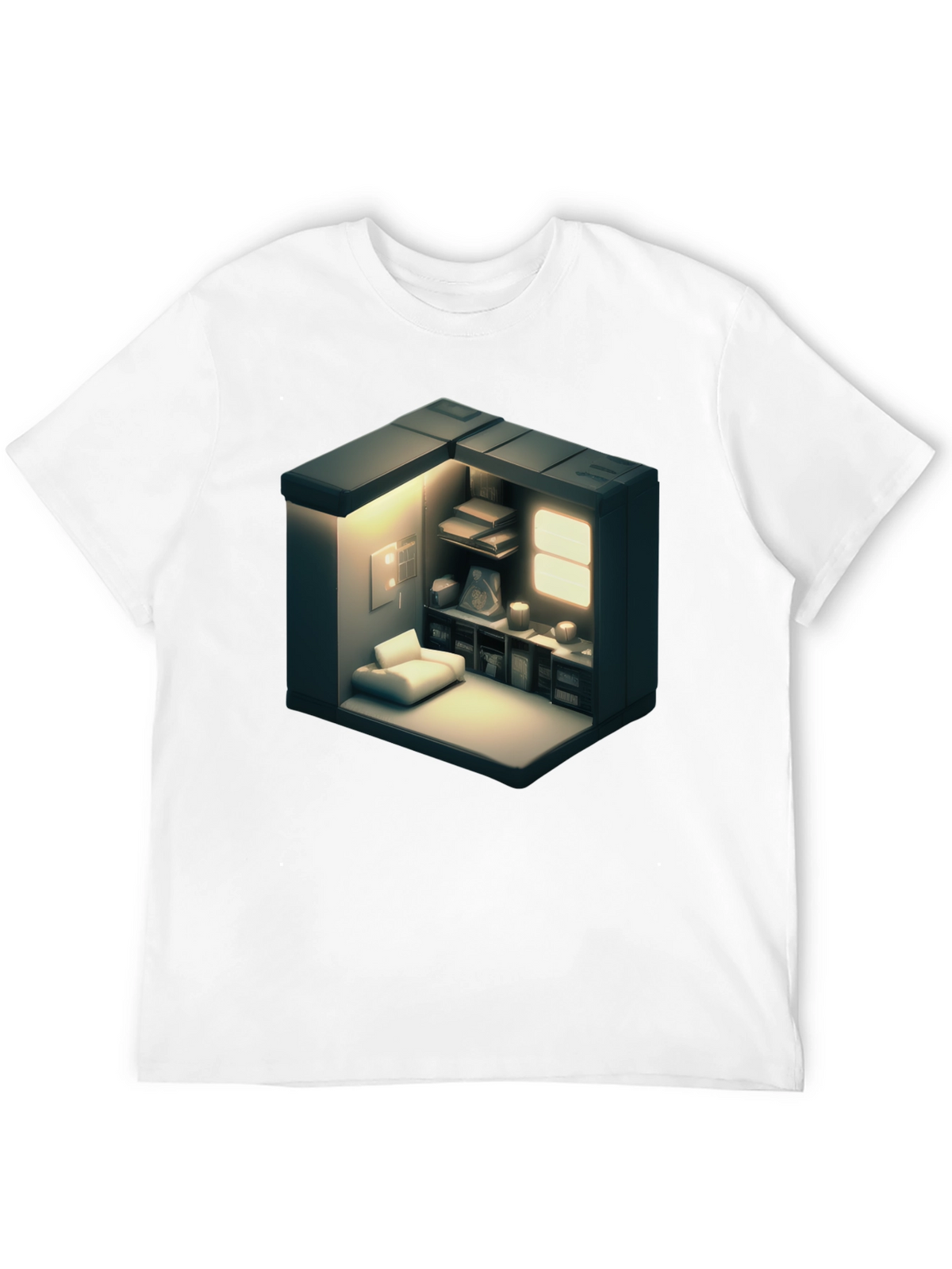 Isometric Room Graphic Tee - Modern Style Shirt