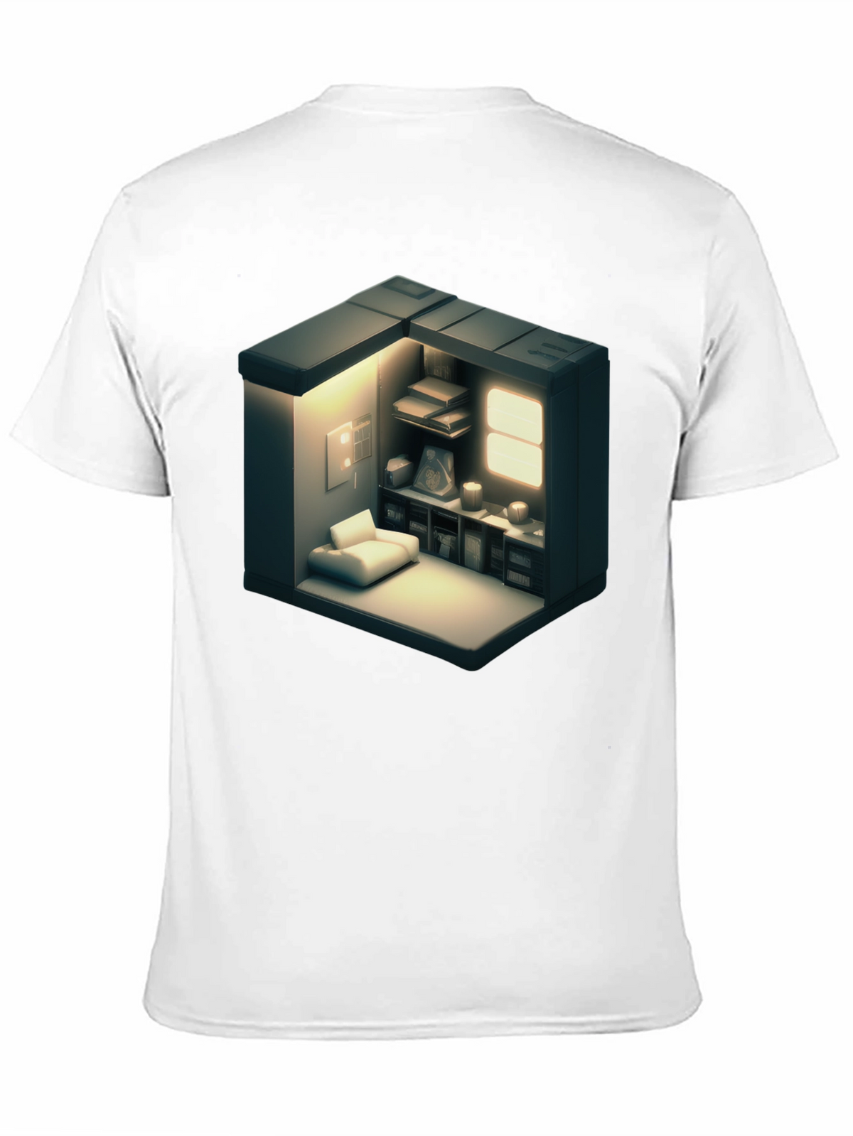 Isometric Room Graphic Tee - Modern Style Shirt