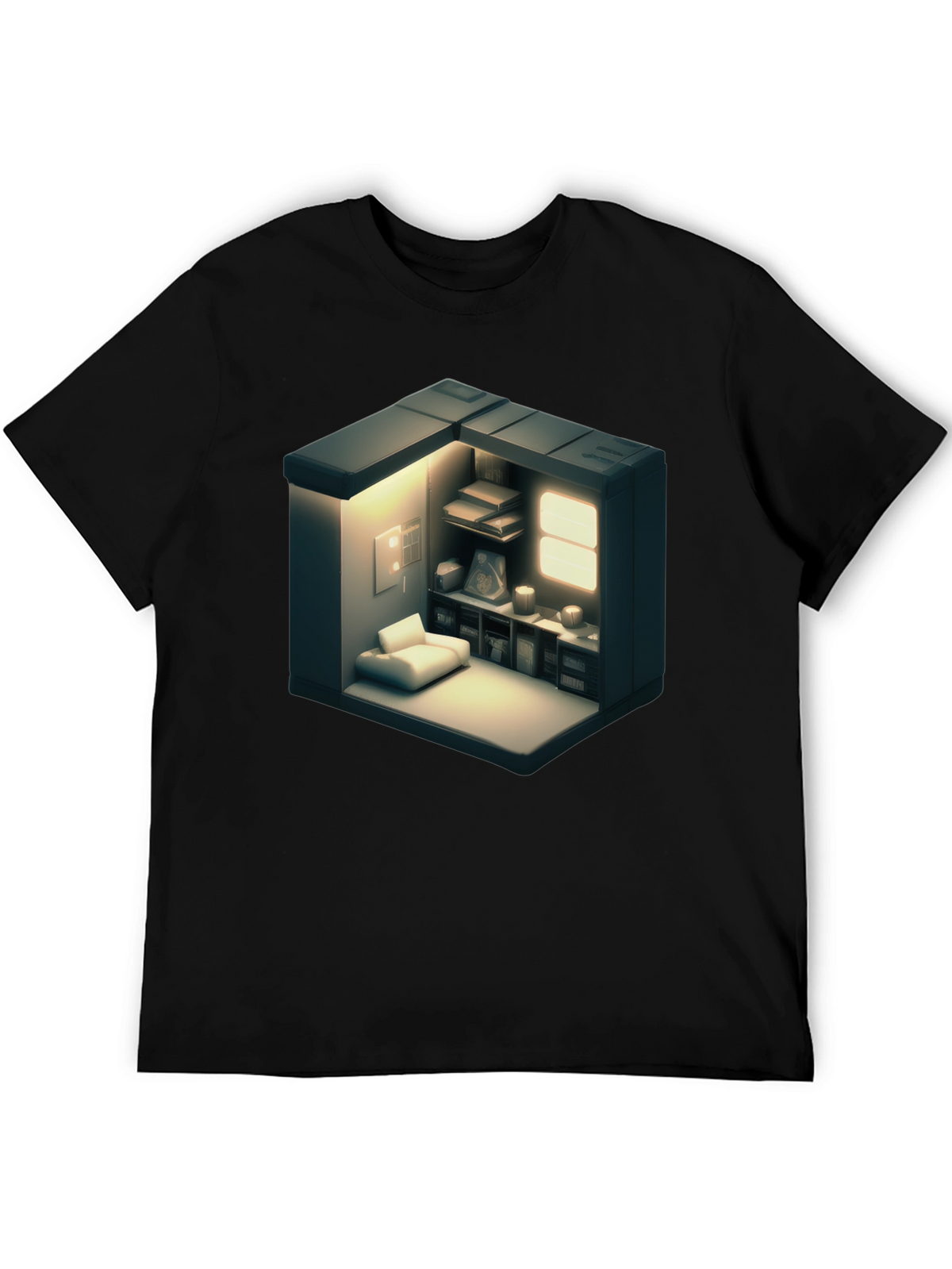 Isometric Room Graphic Tee - Modern Style Shirt