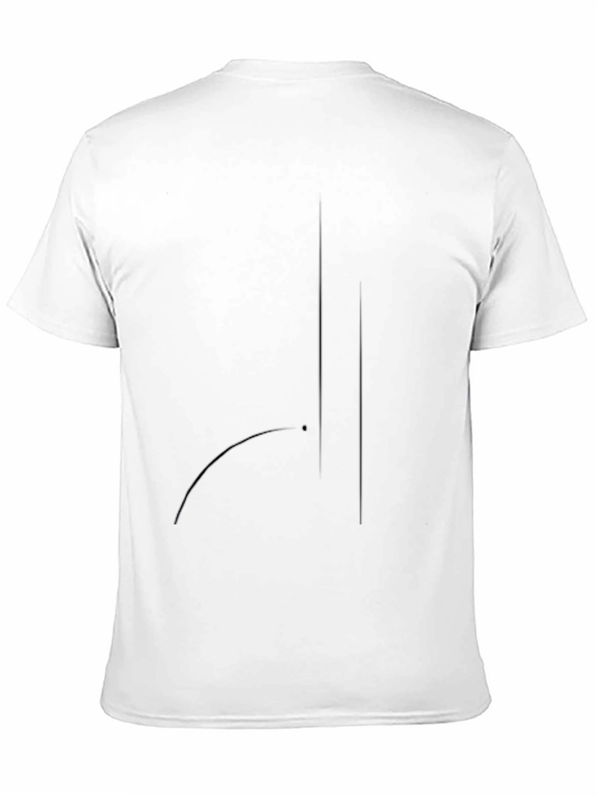 Minimalist Black T-Shirt with Abstract Design
