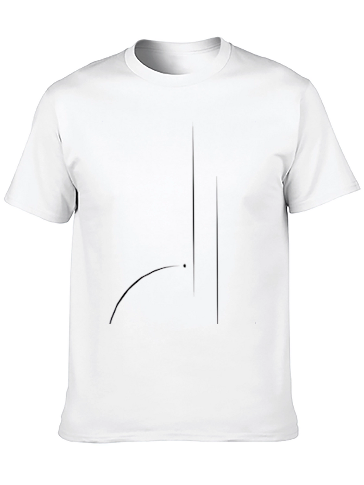 Minimalist Black T-Shirt with Abstract Design