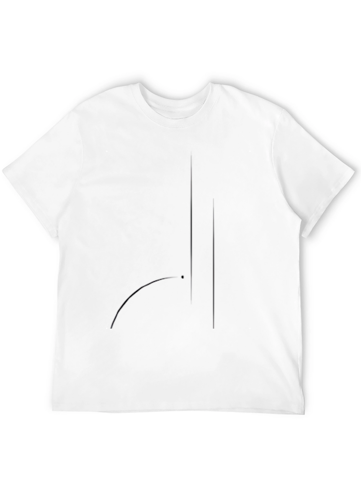Minimalist Black T-Shirt with Abstract Design