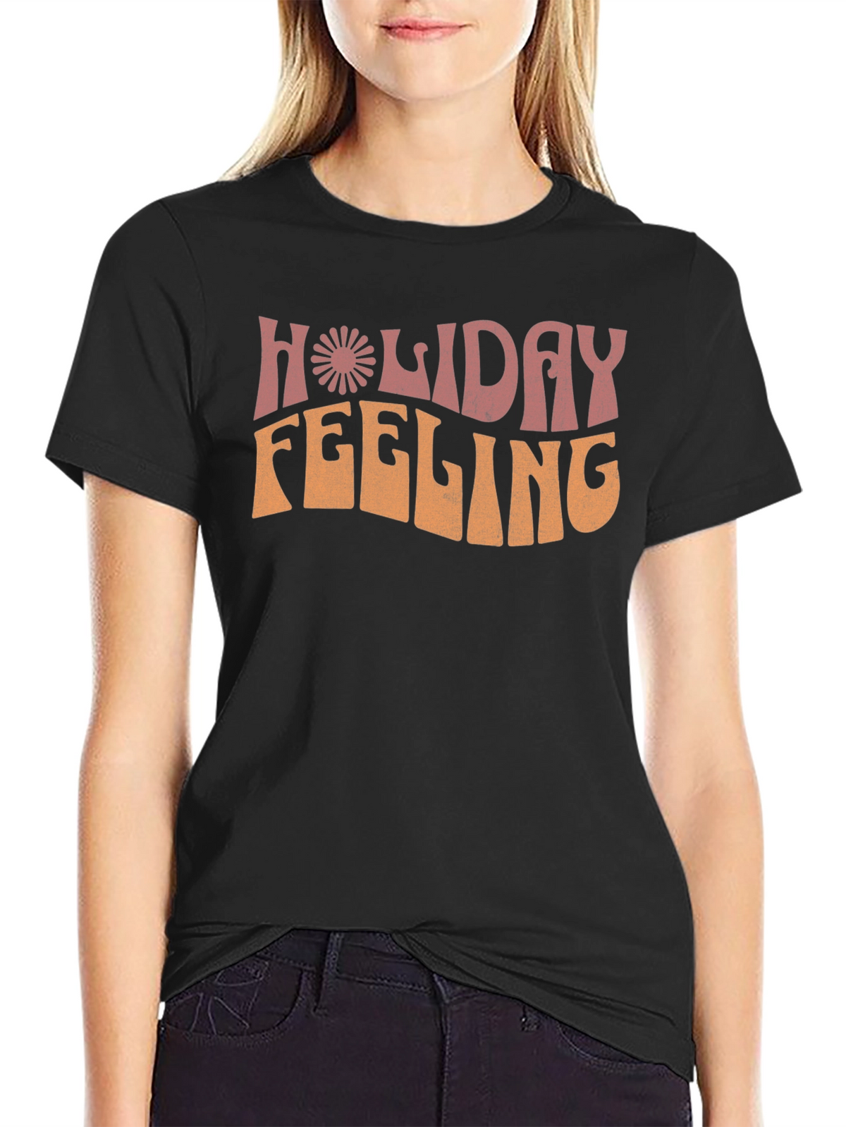 Holiday Feeling Graphic Tee - Retro Style