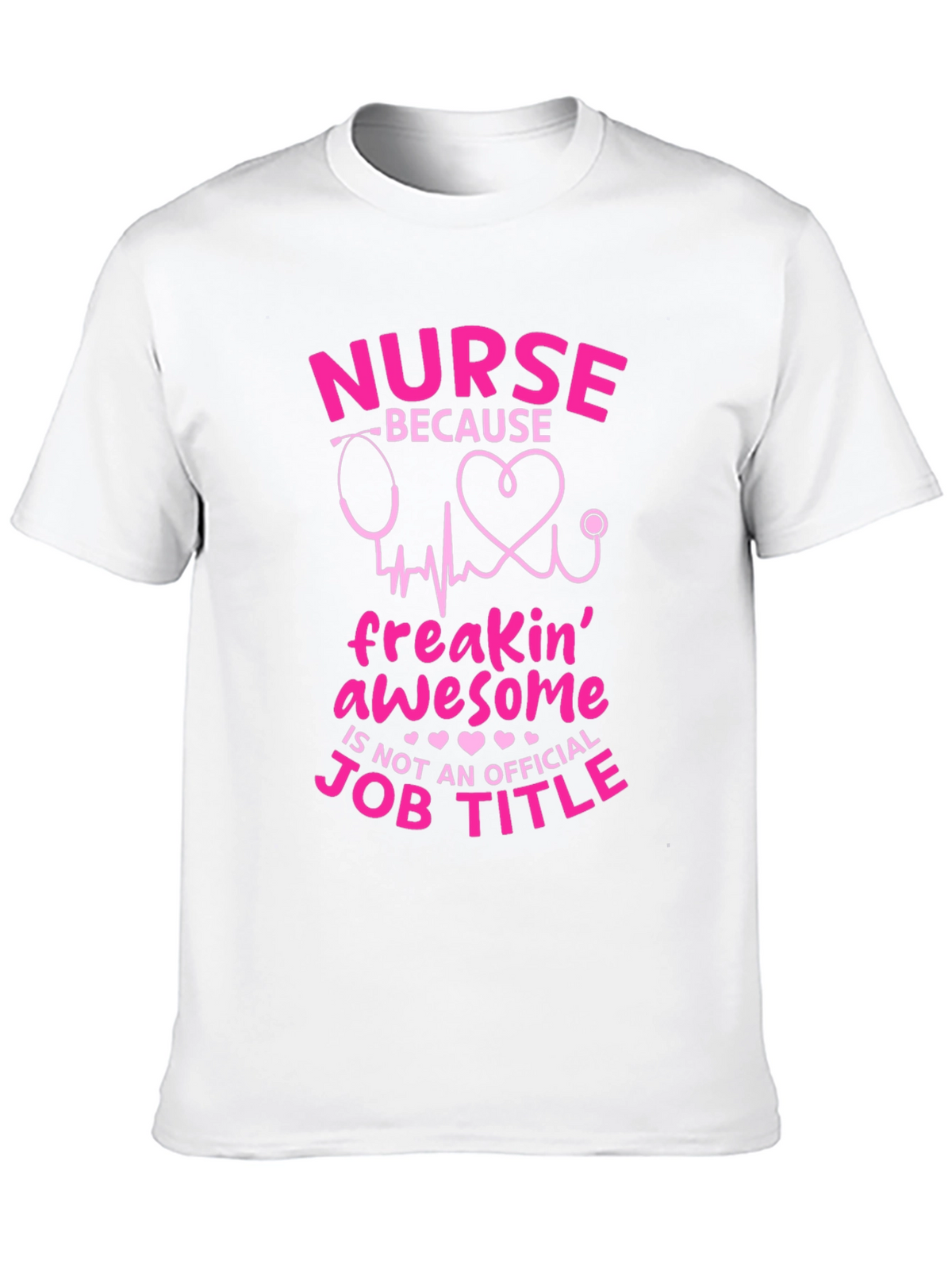 Nurse Freakin Awesome Job Title Black T-Shirt