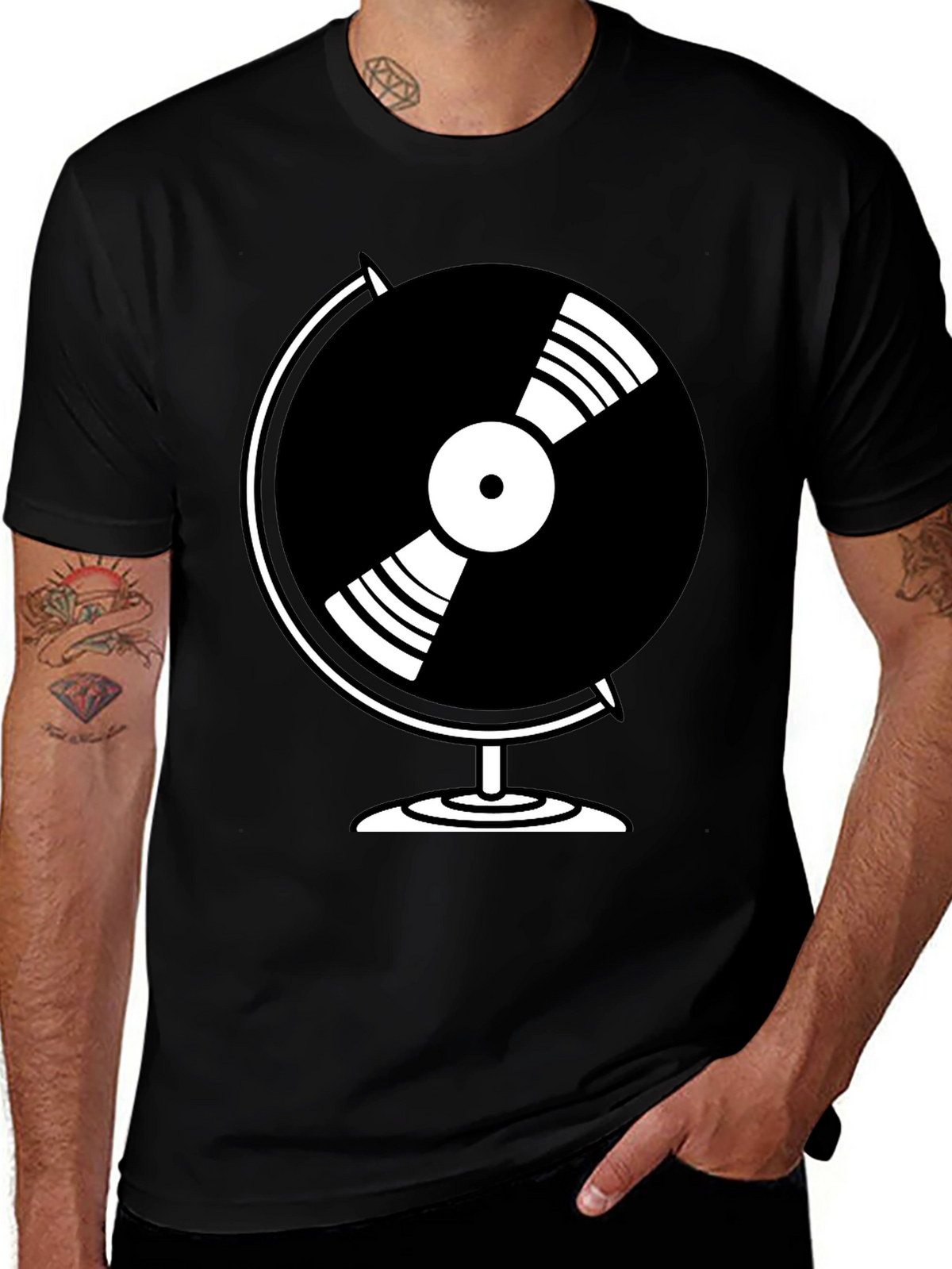 Globe Vinyl Record Graphic Tee