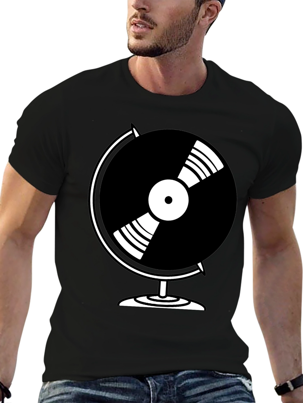 Globe Vinyl Record Graphic Tee