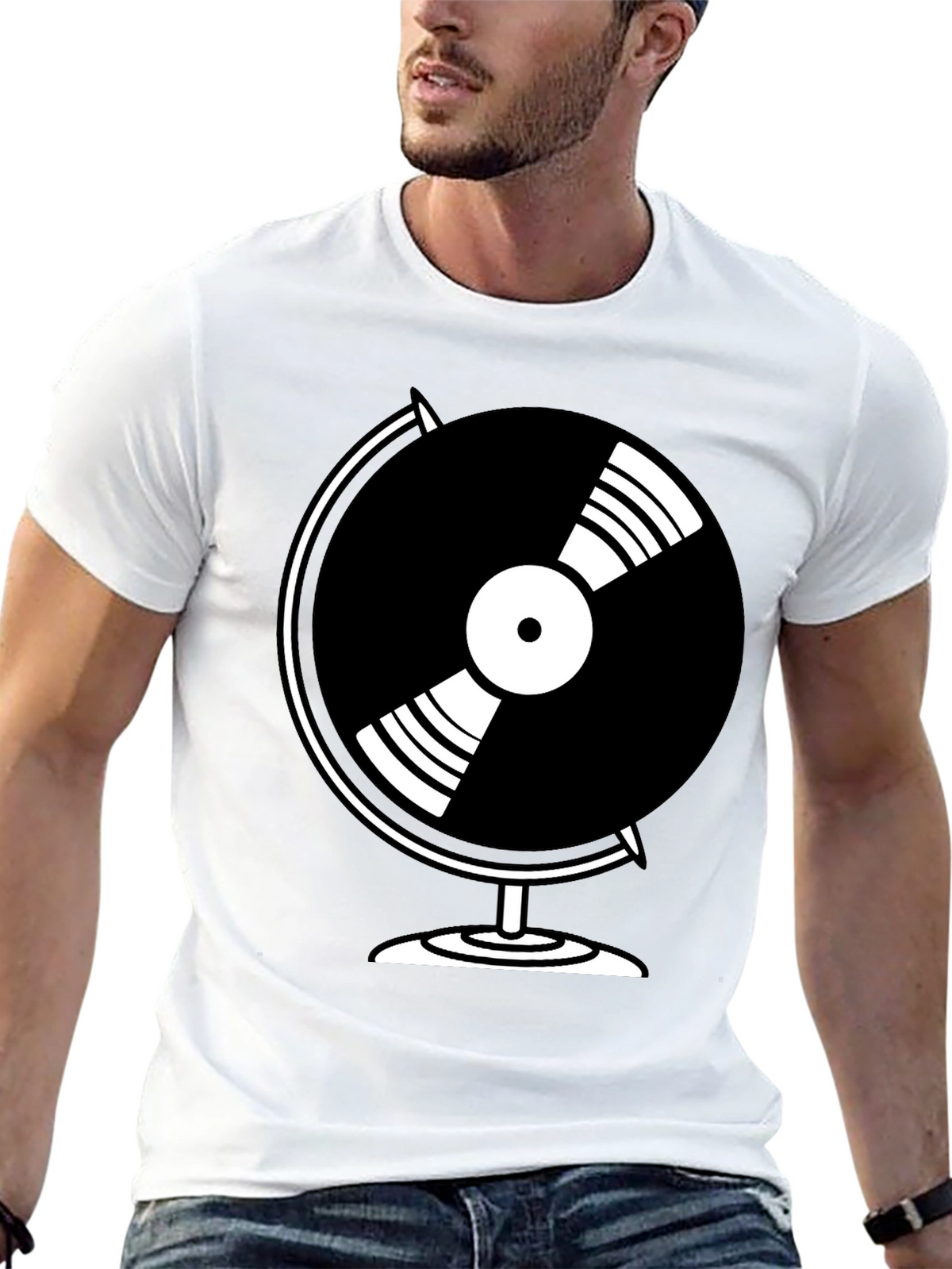 Globe Vinyl Record Graphic Tee