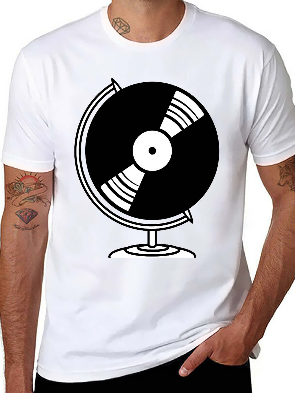 Globe Vinyl Record Graphic Tee