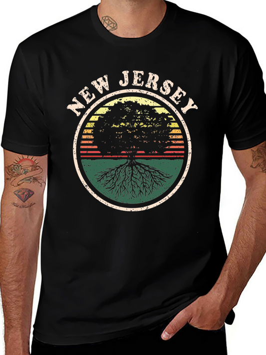 New Jersey Roots Black Graphic T-Shirt