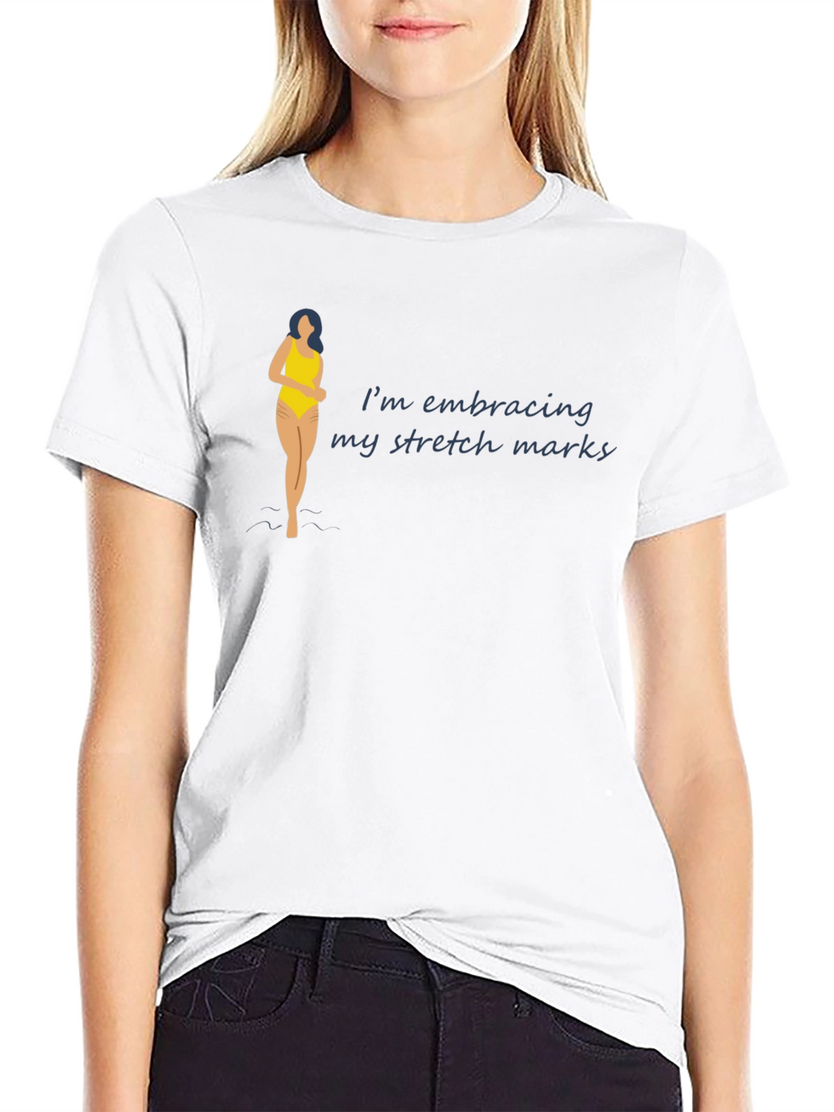 Embrace Stretch Marks Black T-Shirt