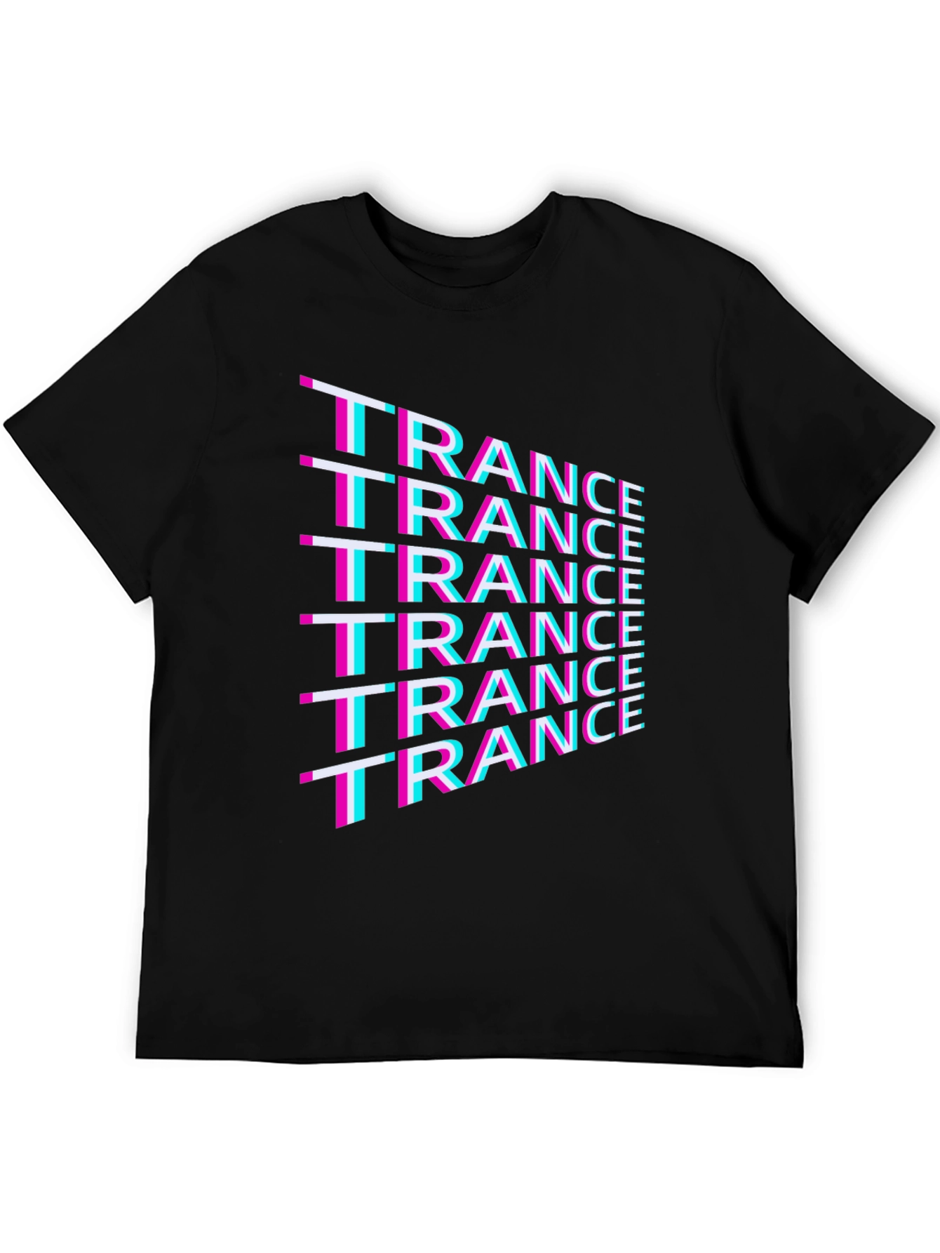 Trance Music T-Shirt - Bold Glitch Design