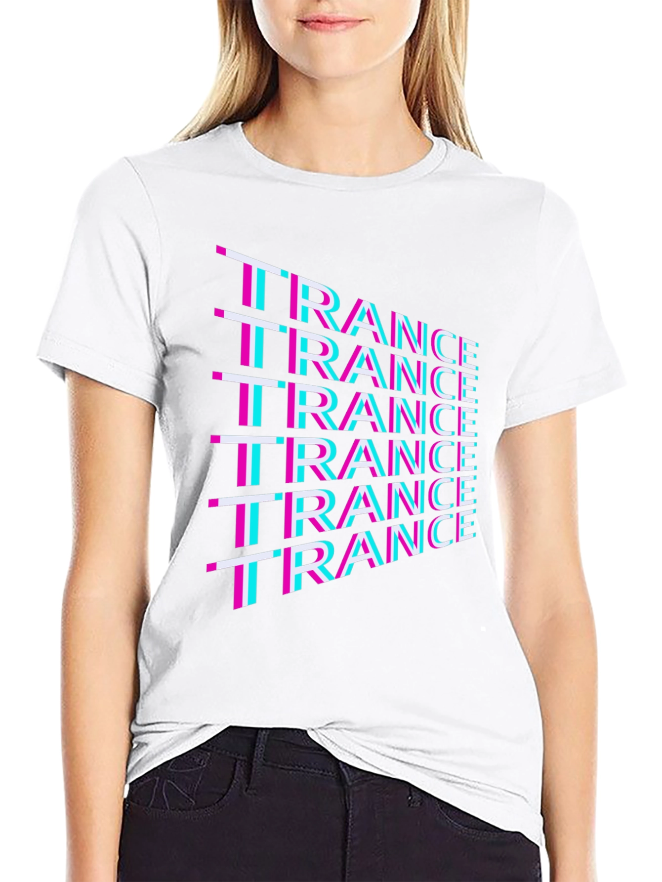 Trance Music T-Shirt - Bold Glitch Design