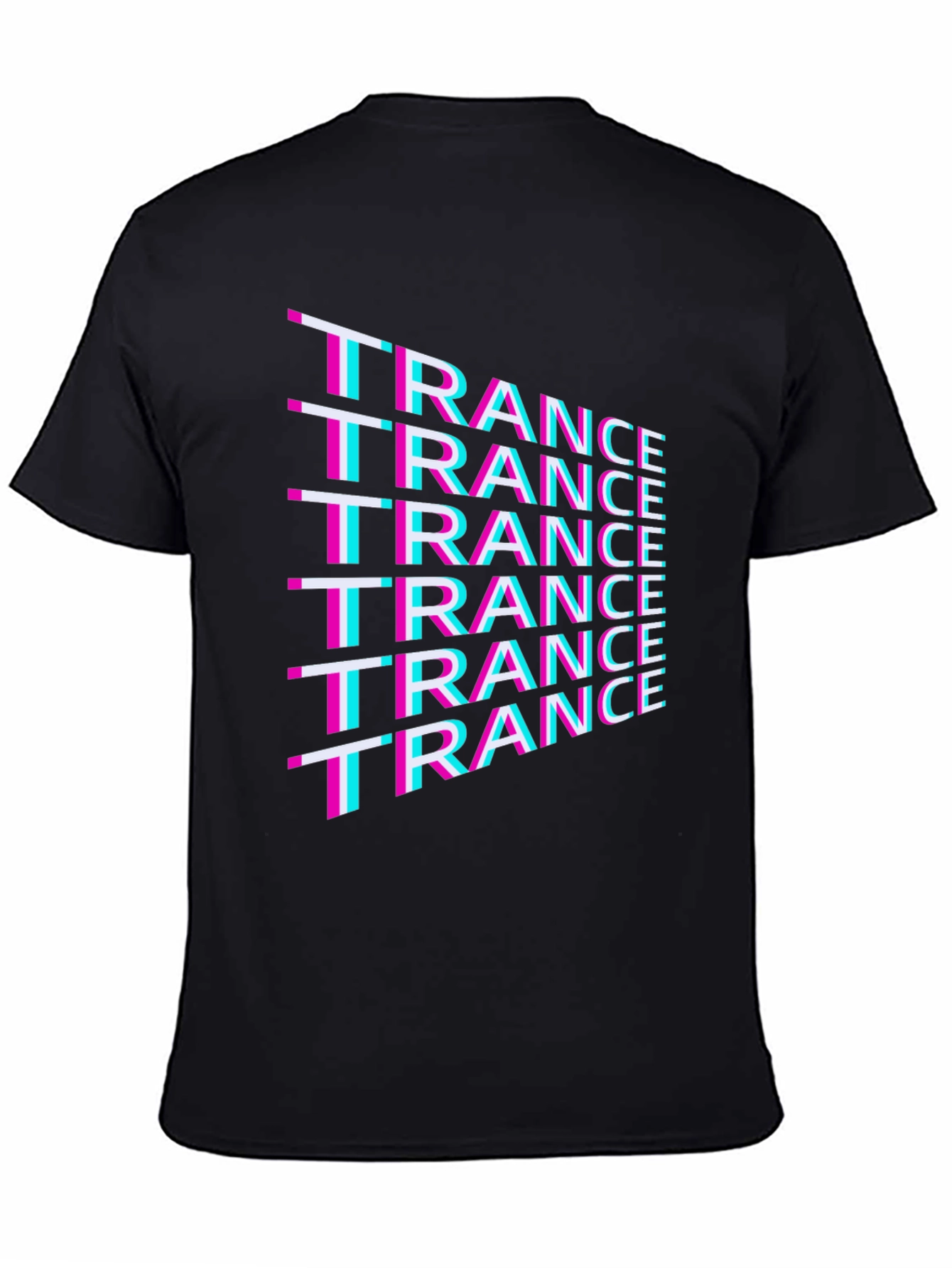 Trance Music T-Shirt - Bold Glitch Design