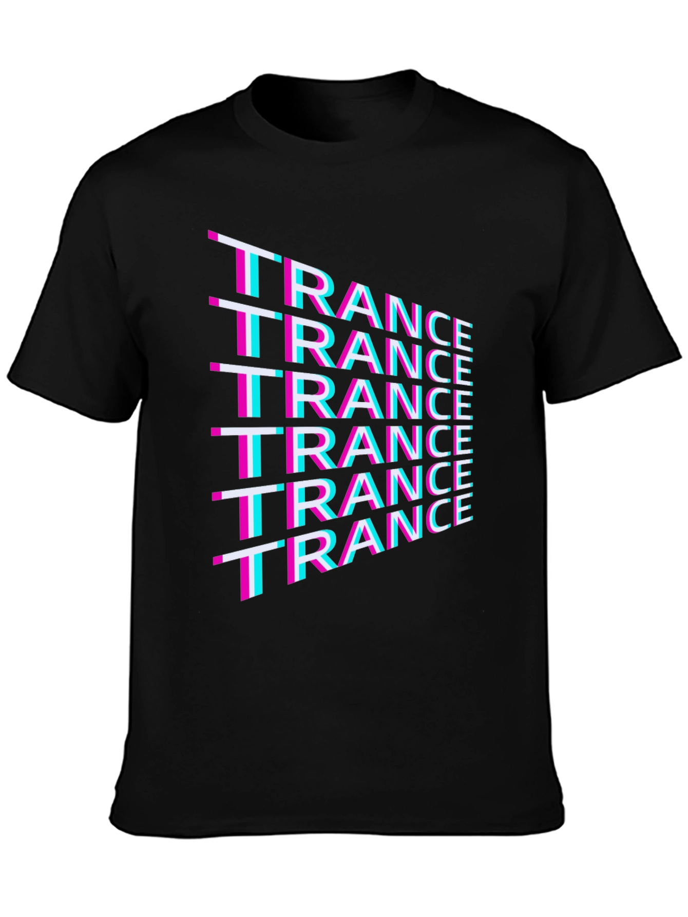 Trance Music T-Shirt - Bold Glitch Design