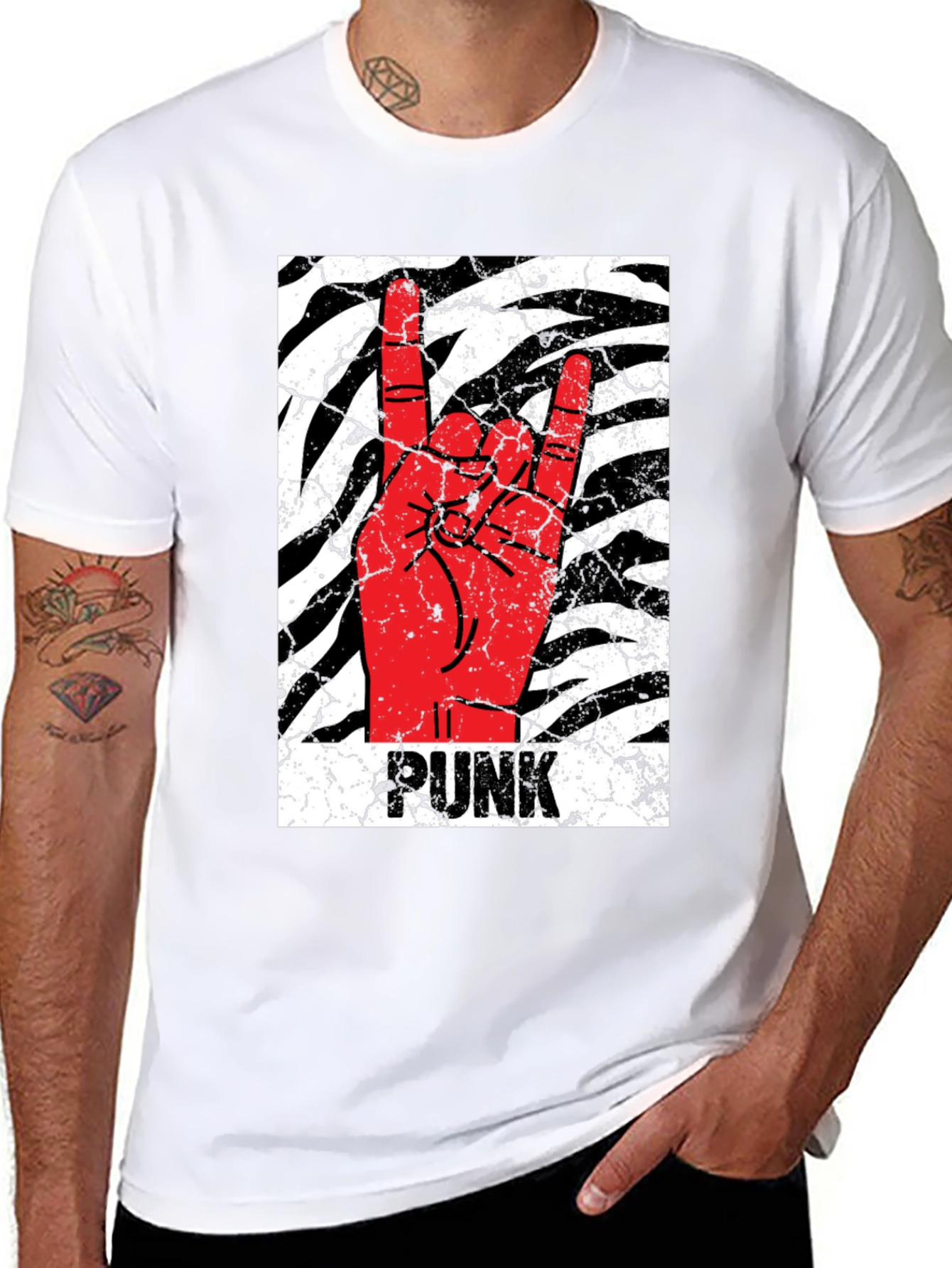 Punk Rock Hand Black T-Shirt