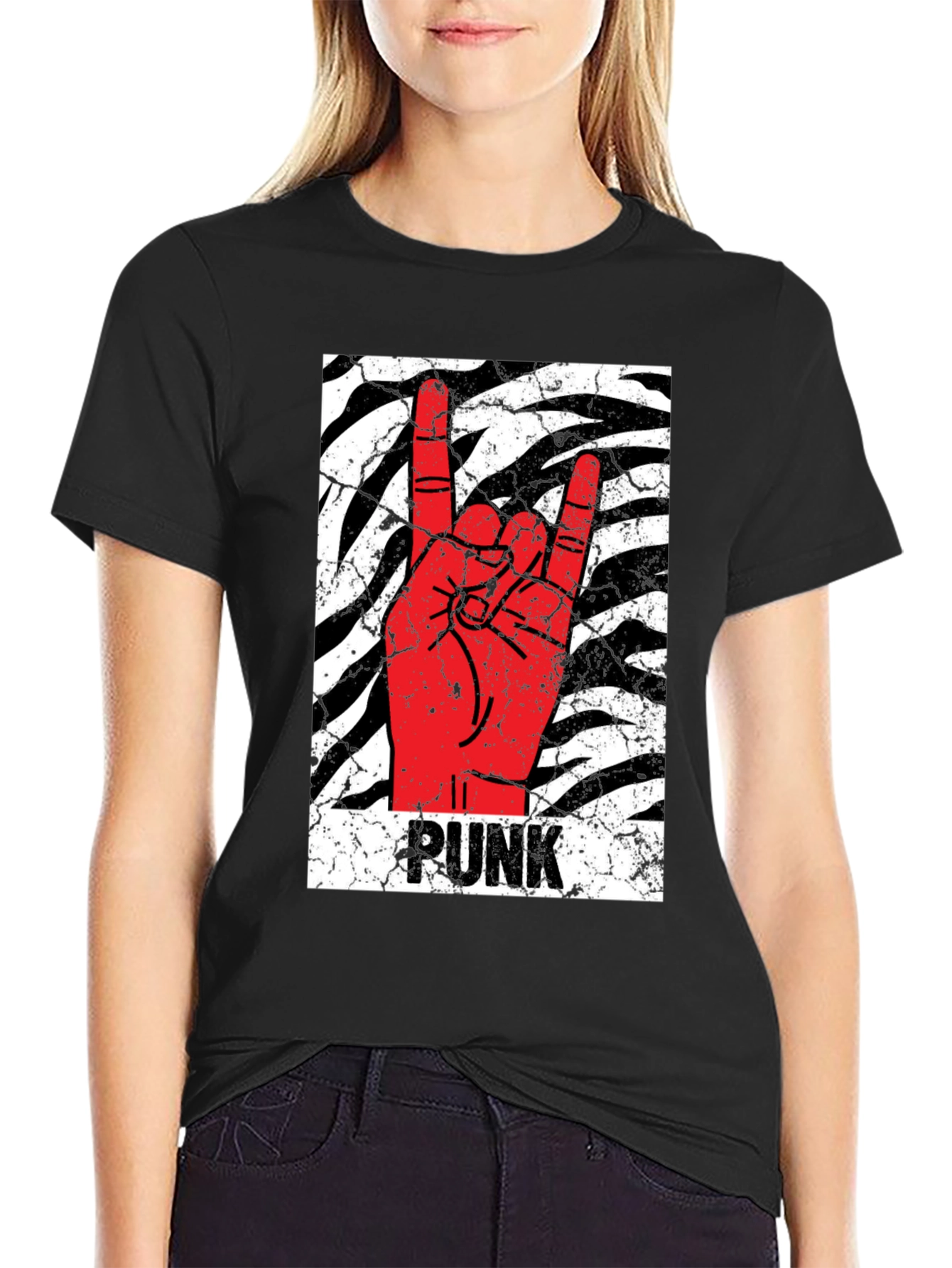 Punk Rock Hand Black T-Shirt