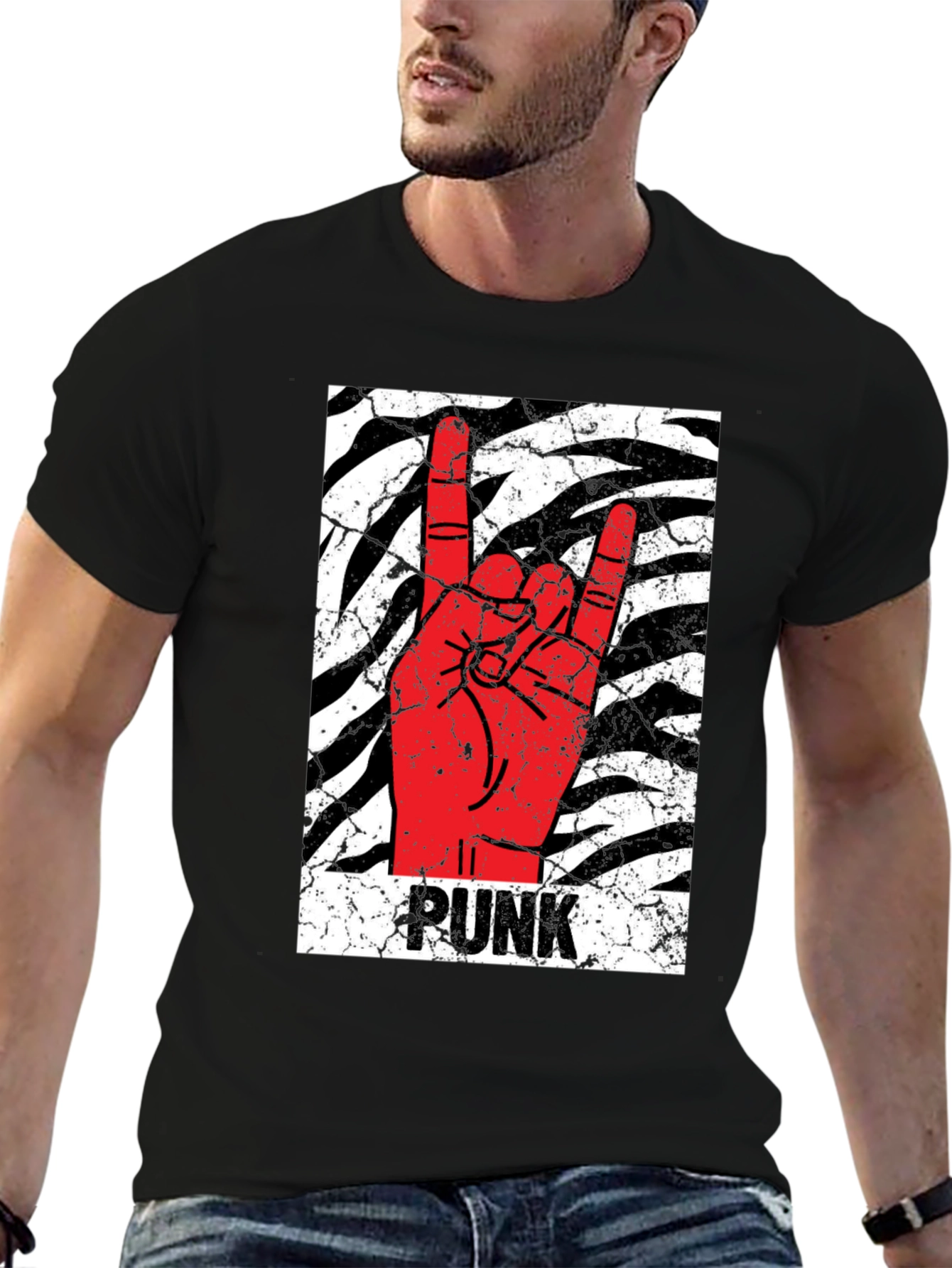 Punk Rock Hand Black T-Shirt