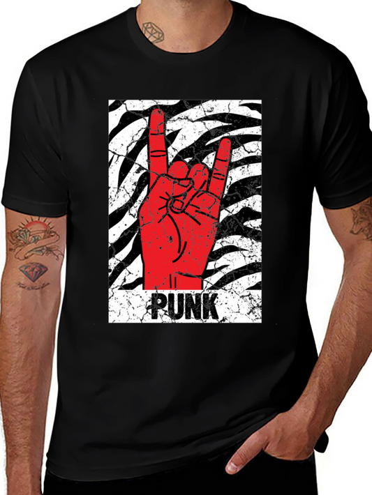 Punk Rock Hand Black T-Shirt
