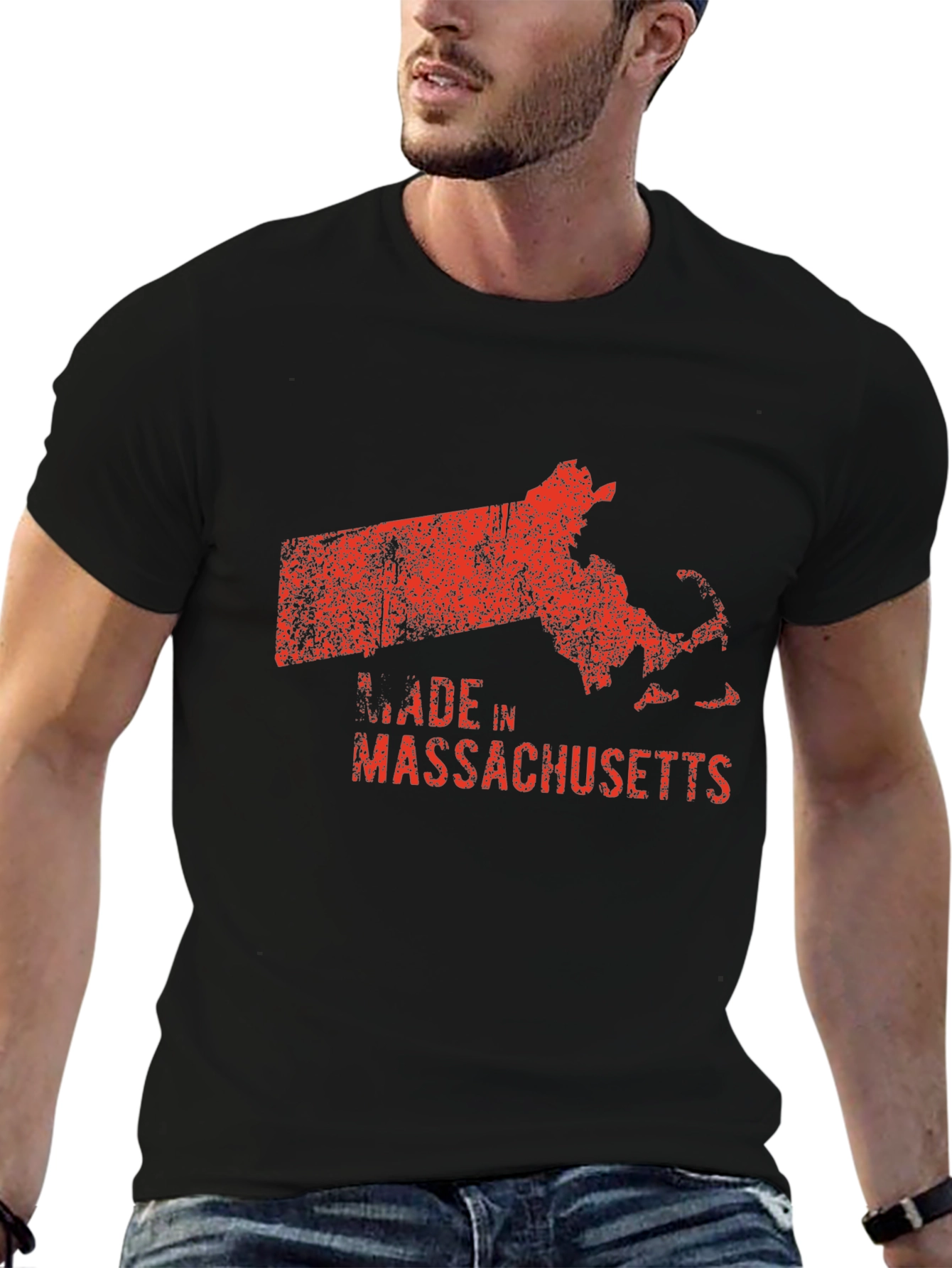 Made In Massachusetts Black T-Shirt