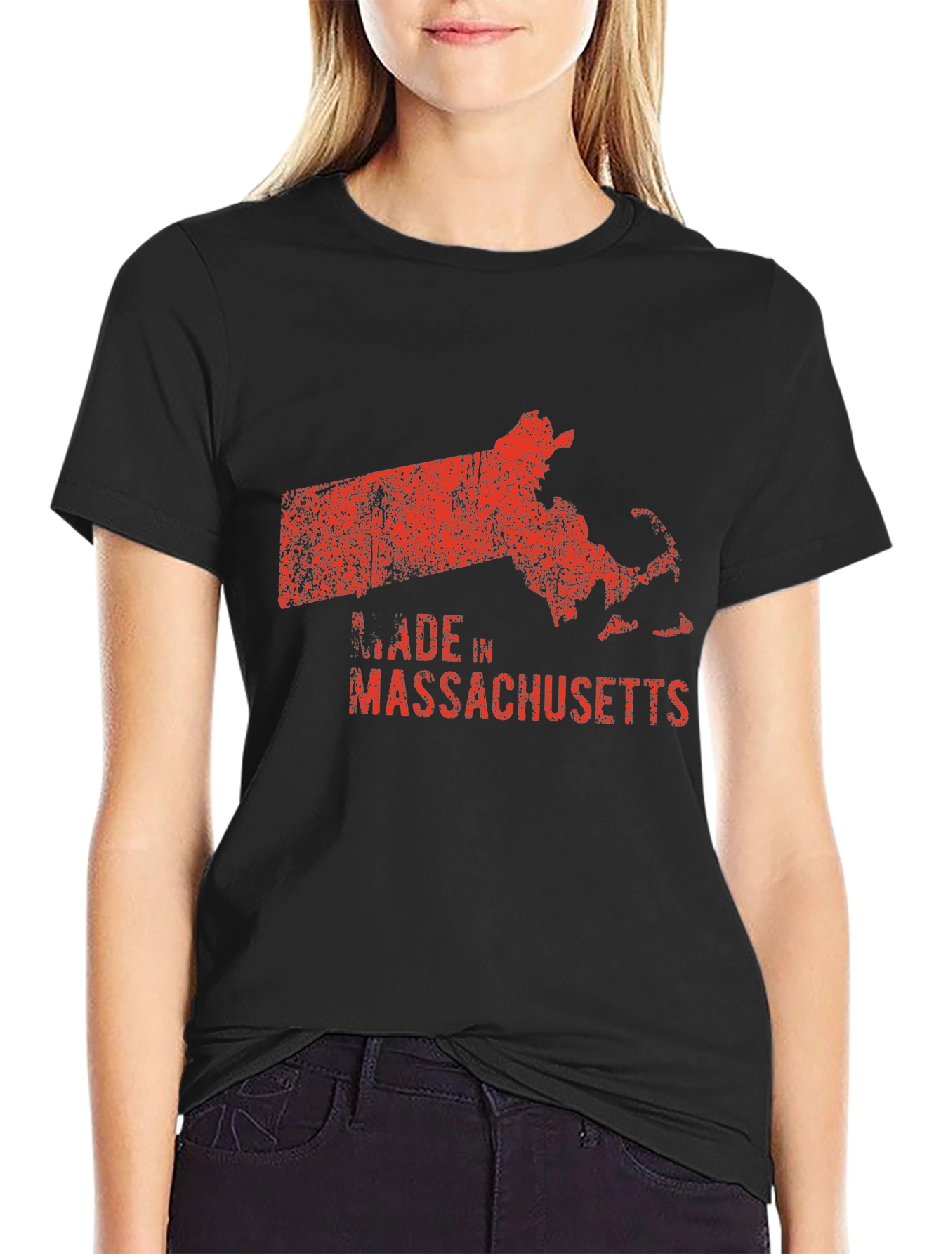 Made In Massachusetts Black T-Shirt