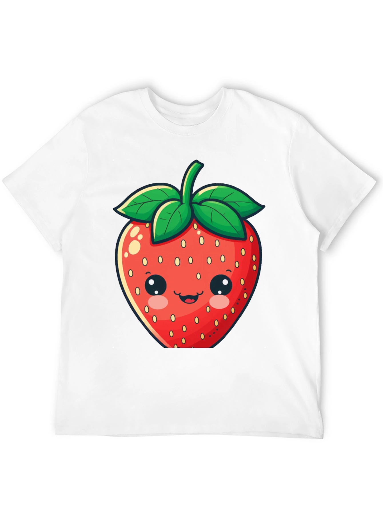 Cute Strawberry Graphic Tee - Unisex Black T-Shirt