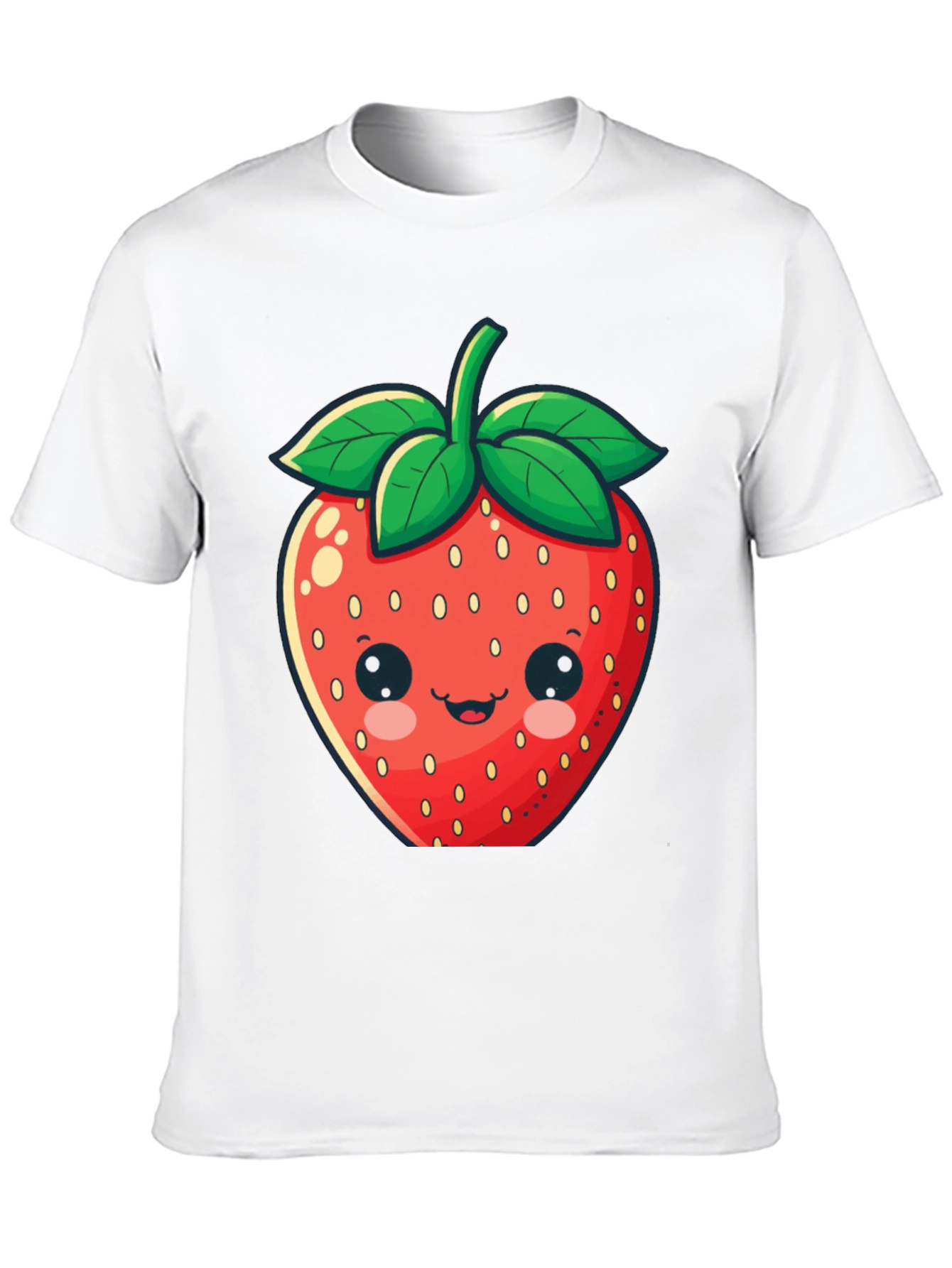 Cute Strawberry Graphic Tee - Unisex Black T-Shirt
