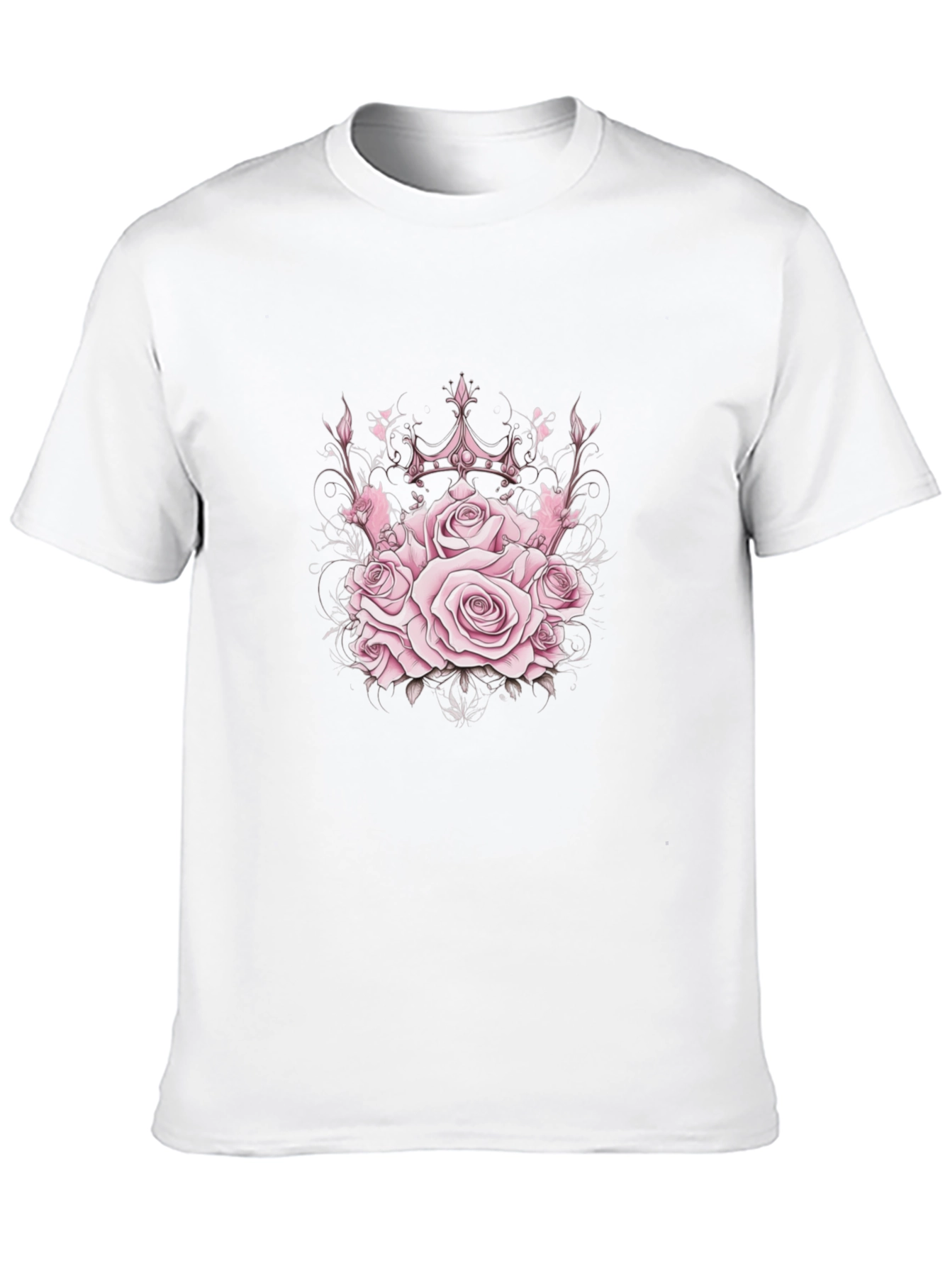 Roses Crown Black T-Shirt - Stylish Graphic Tee