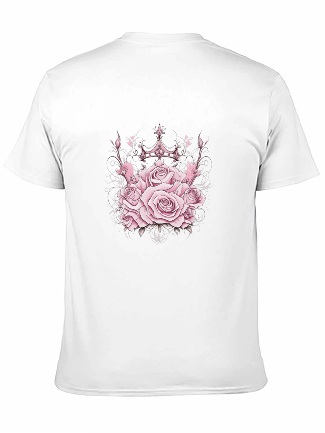 Roses Crown Black T-Shirt - Stylish Graphic Tee