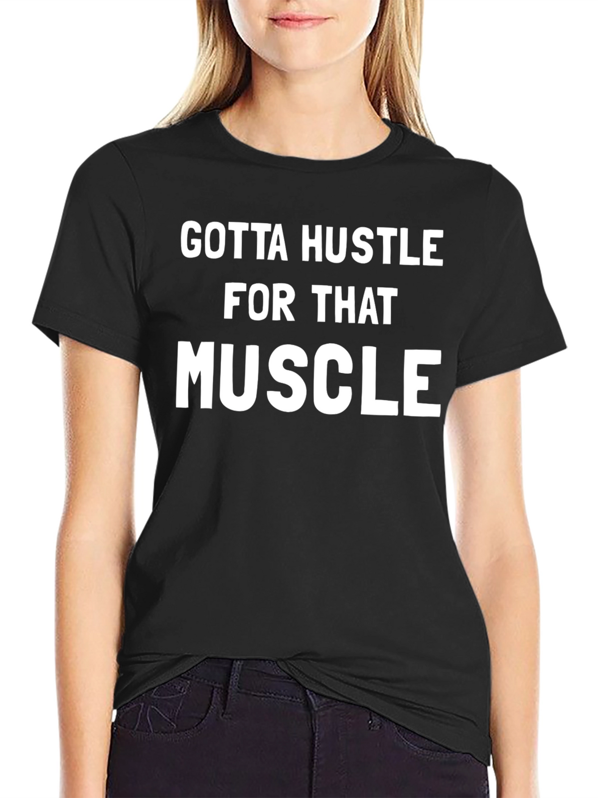 Gotta Hustle Muscle Black Graphic Tee