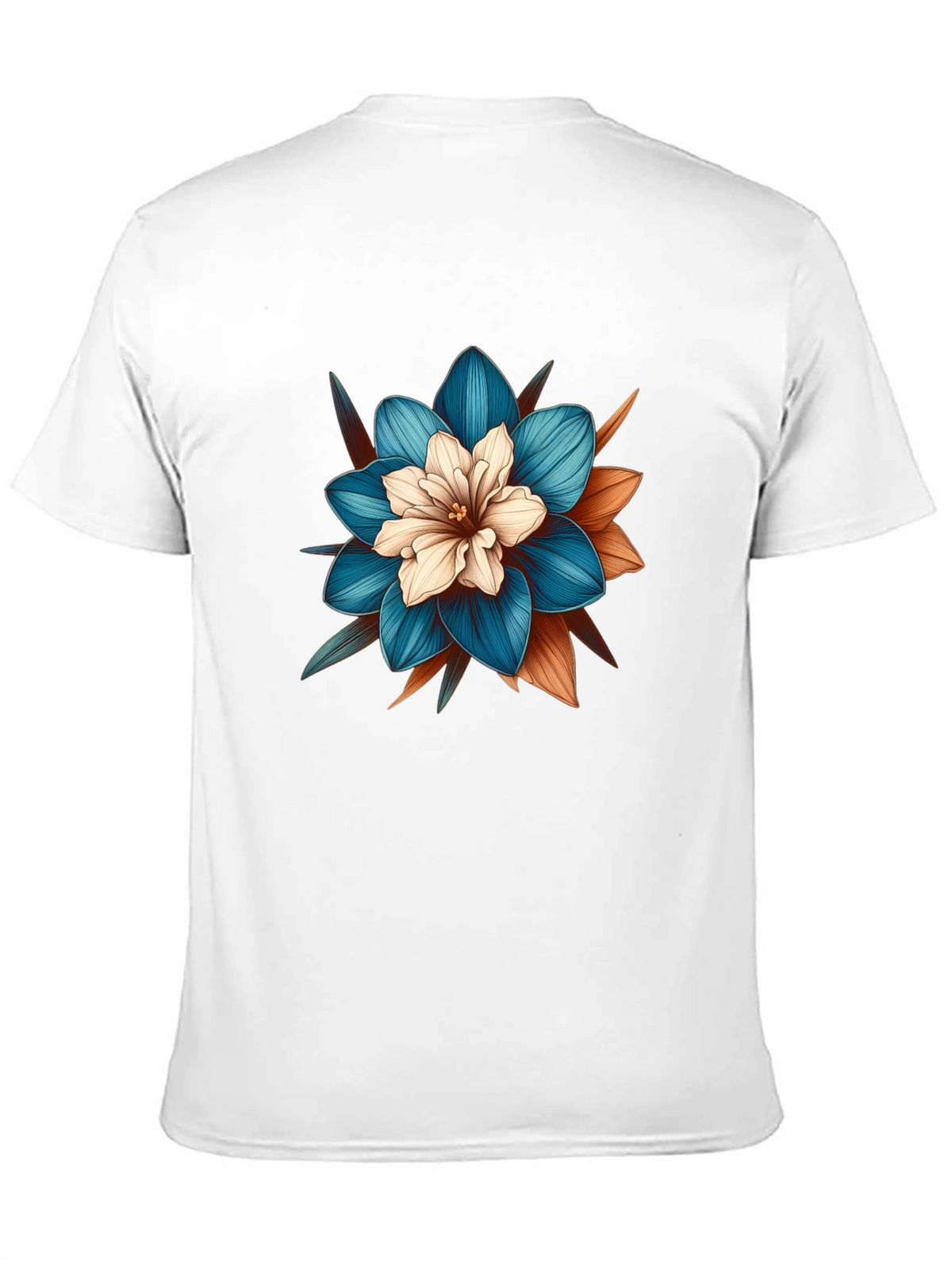 Floral Graphic Tee - Stylish Mens Black T-Shirt