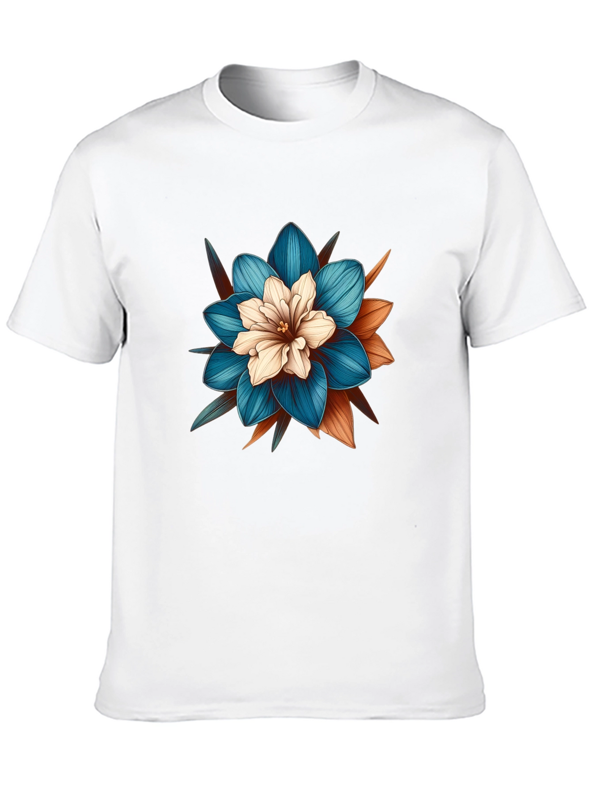 Floral Graphic Tee - Stylish Mens Black T-Shirt