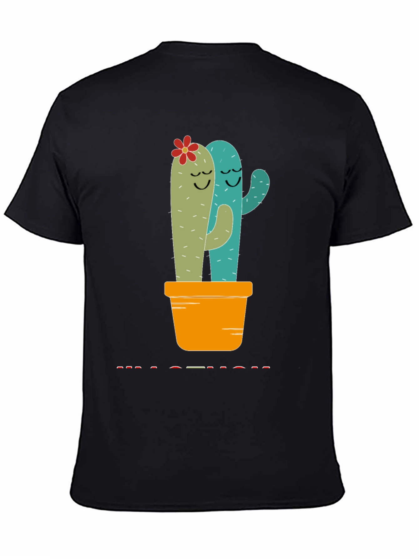 Cactus Couple T-Shirt - Hugging Succulents