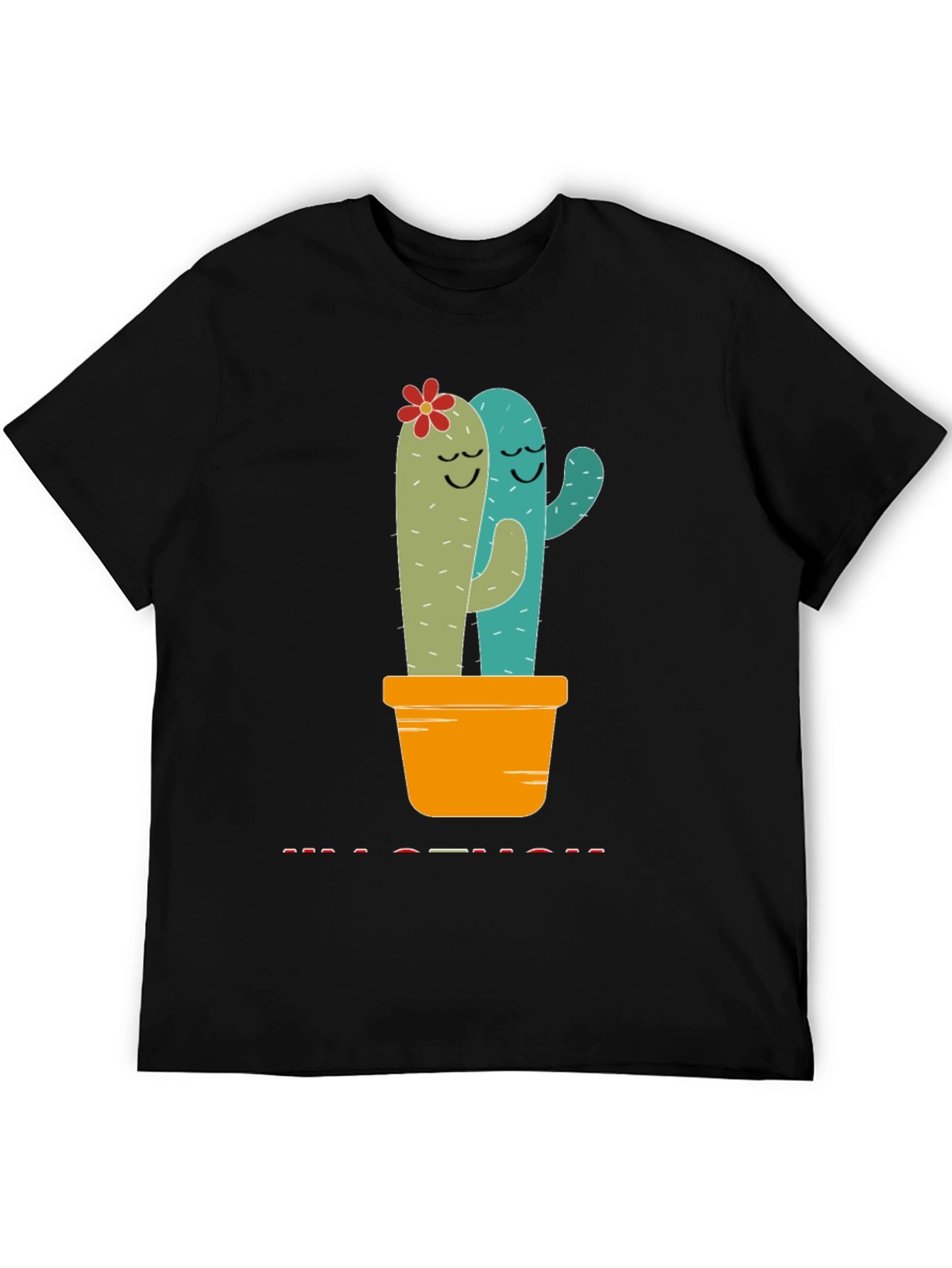 Cactus Couple T-Shirt - Hugging Succulents