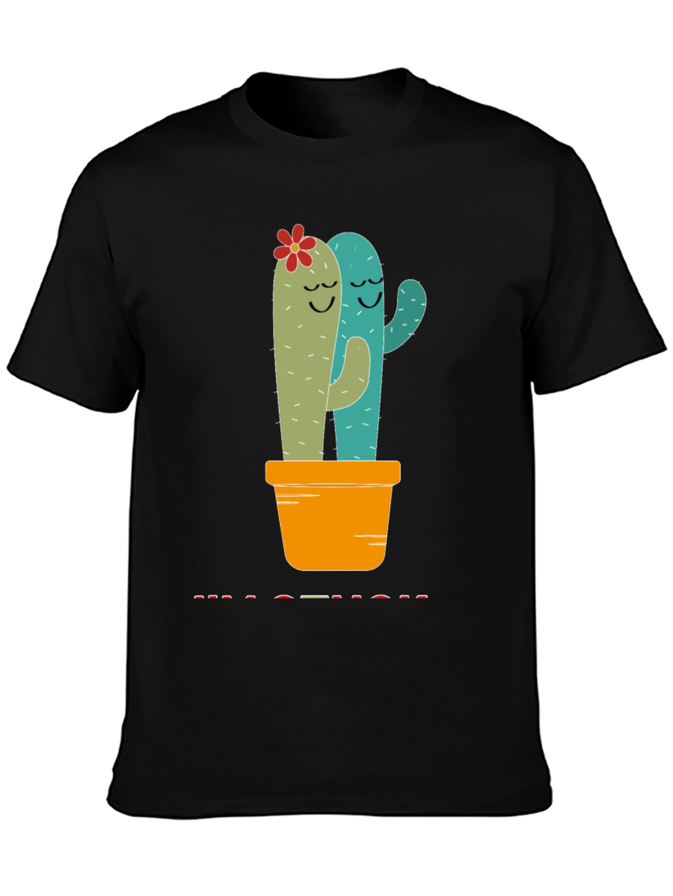 Cactus Couple T-Shirt - Hugging Succulents
