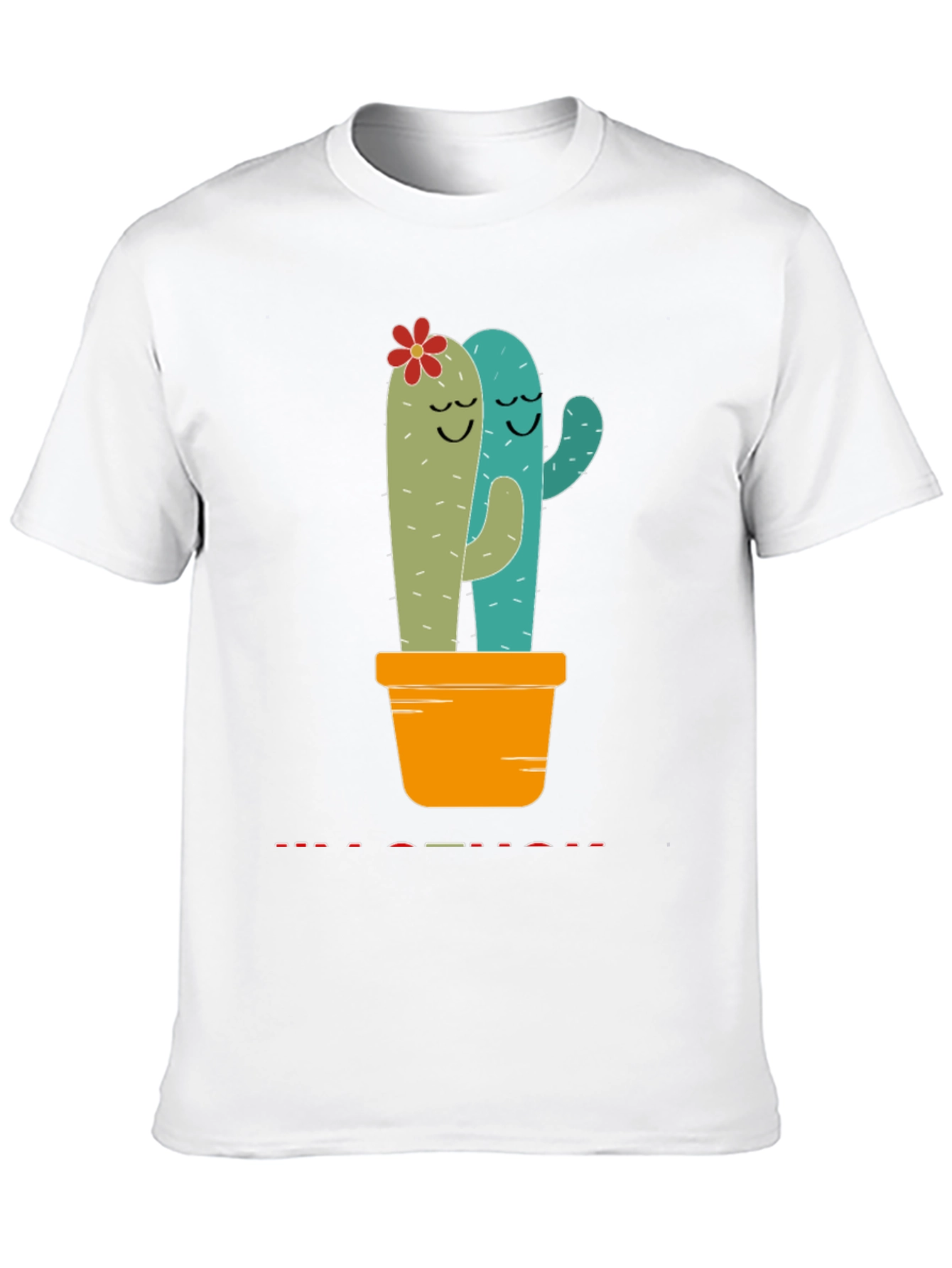 Cactus Couple T-Shirt - Hugging Succulents