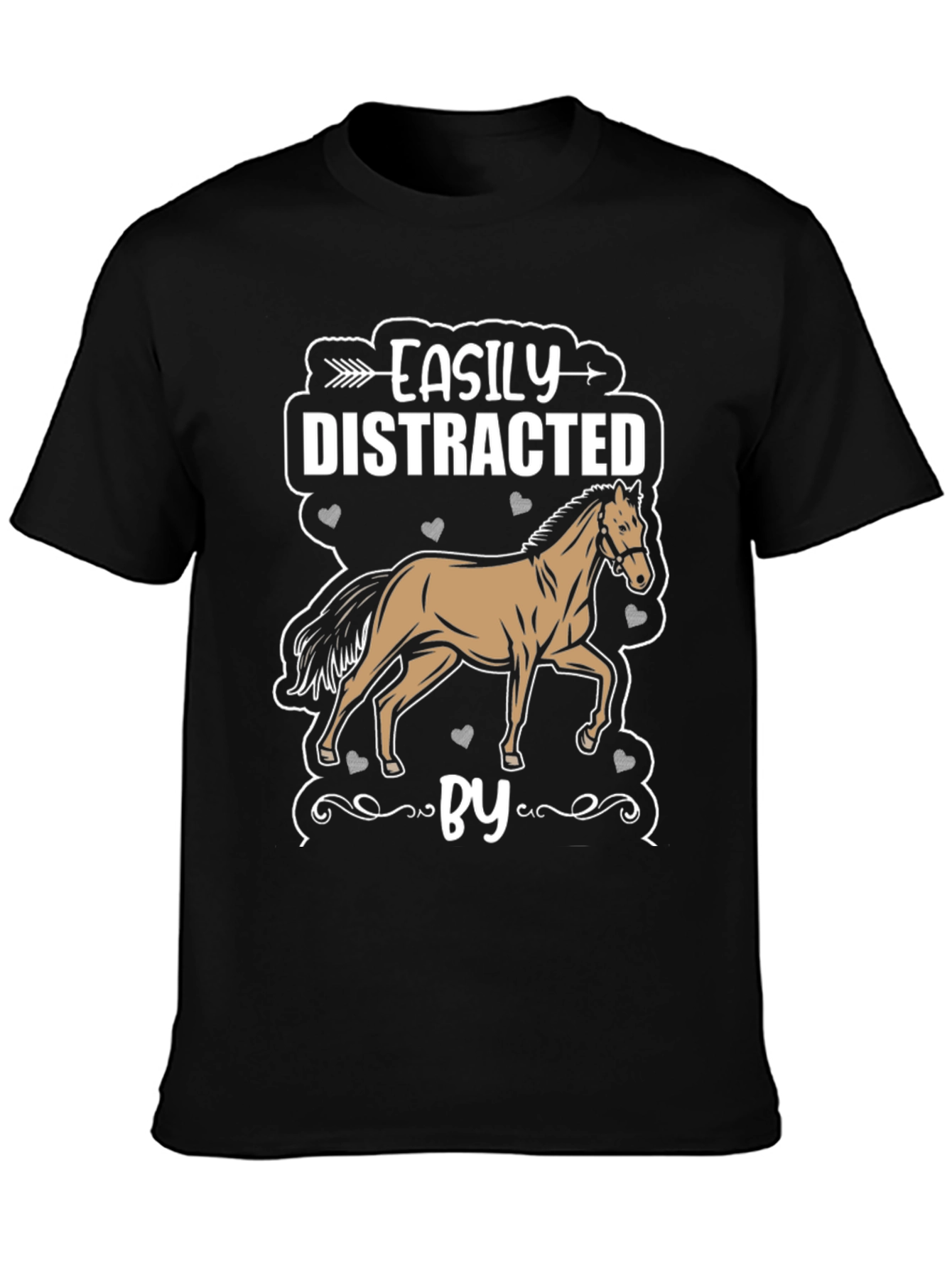 Easily Distracted By Horses Graphic T-Shirt