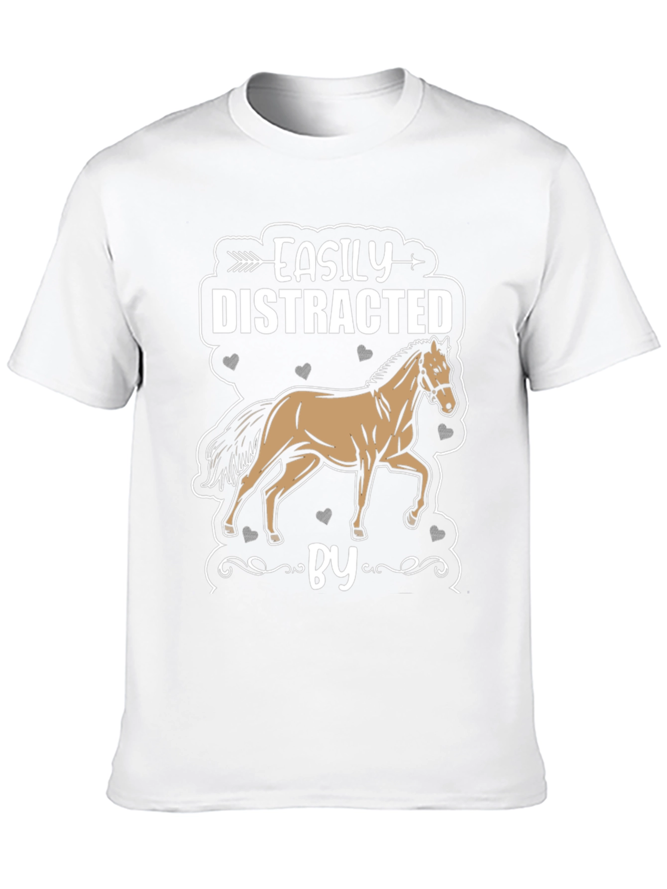 Easily Distracted By Horses Graphic T-Shirt