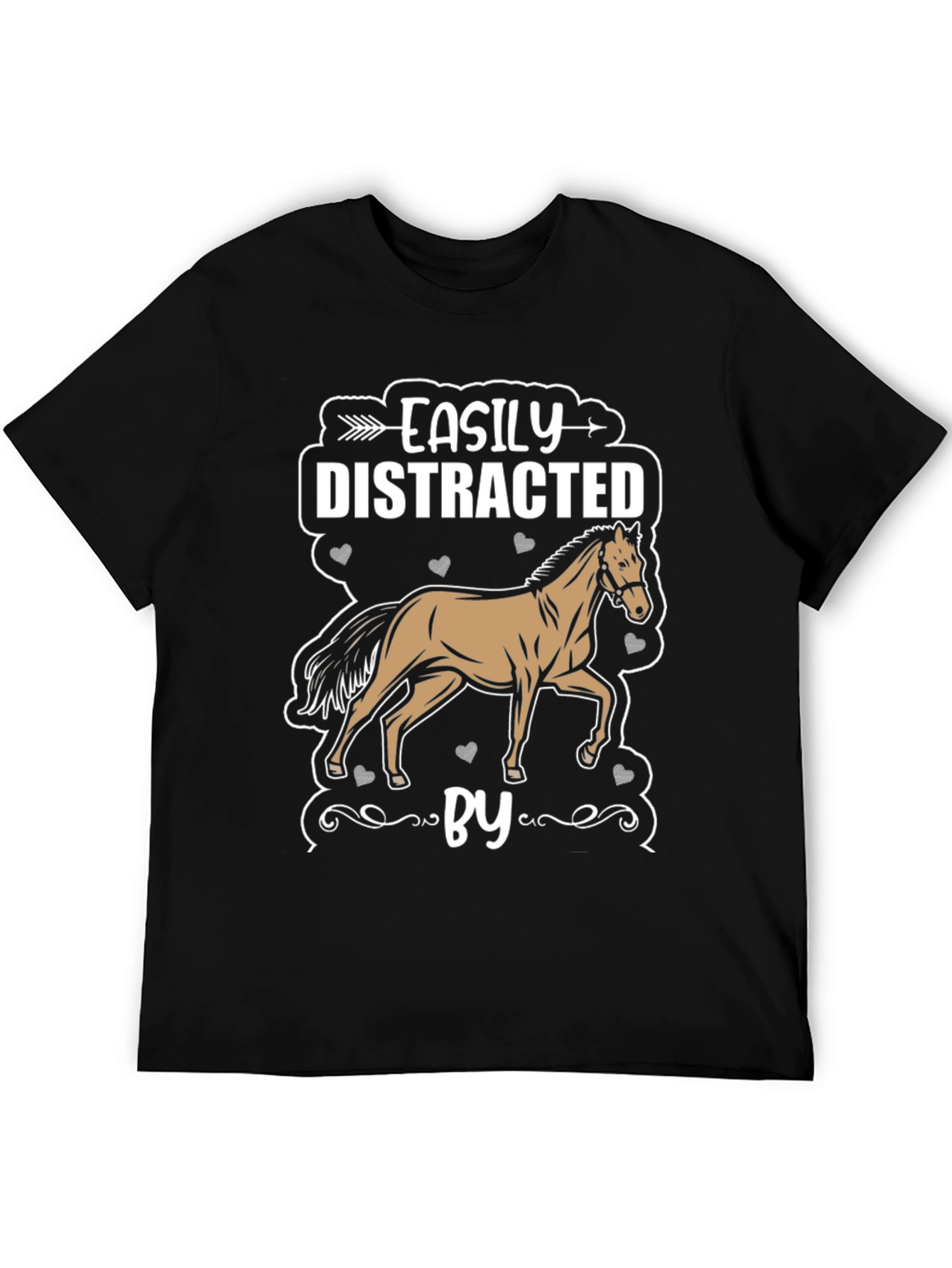 Easily Distracted By Horses Graphic T-Shirt