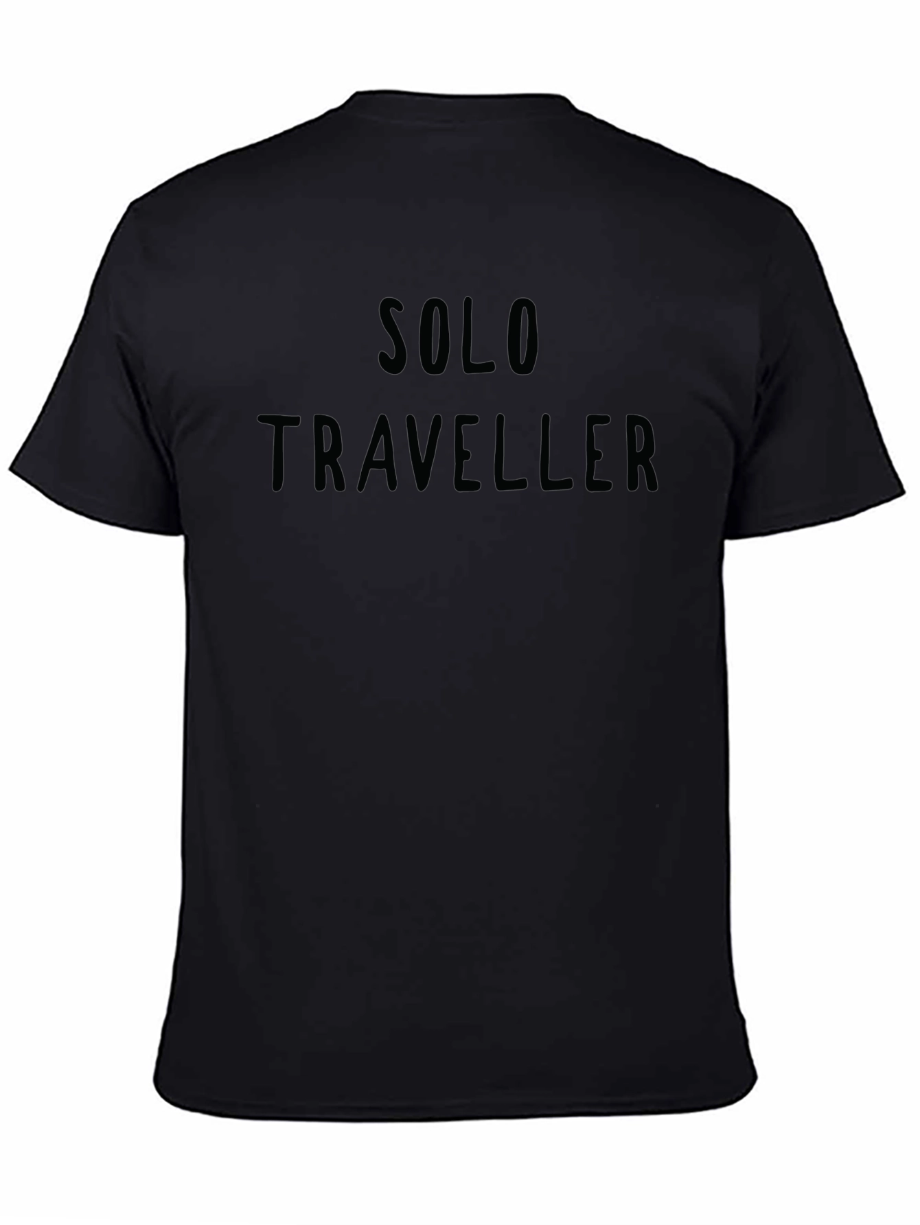 Solo Traveler Black Graphic T-Shirt