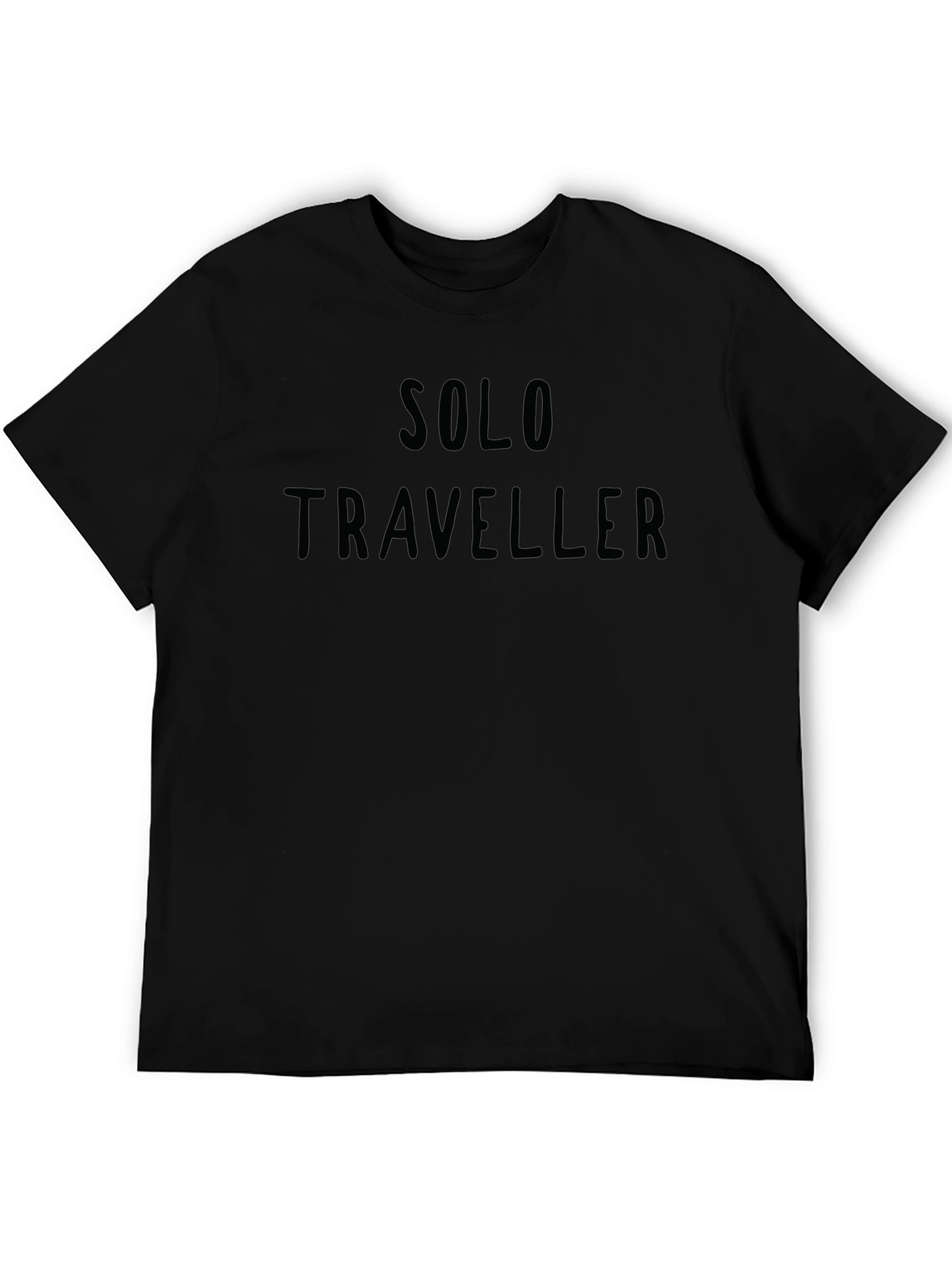 Solo Traveler Black Graphic T-Shirt