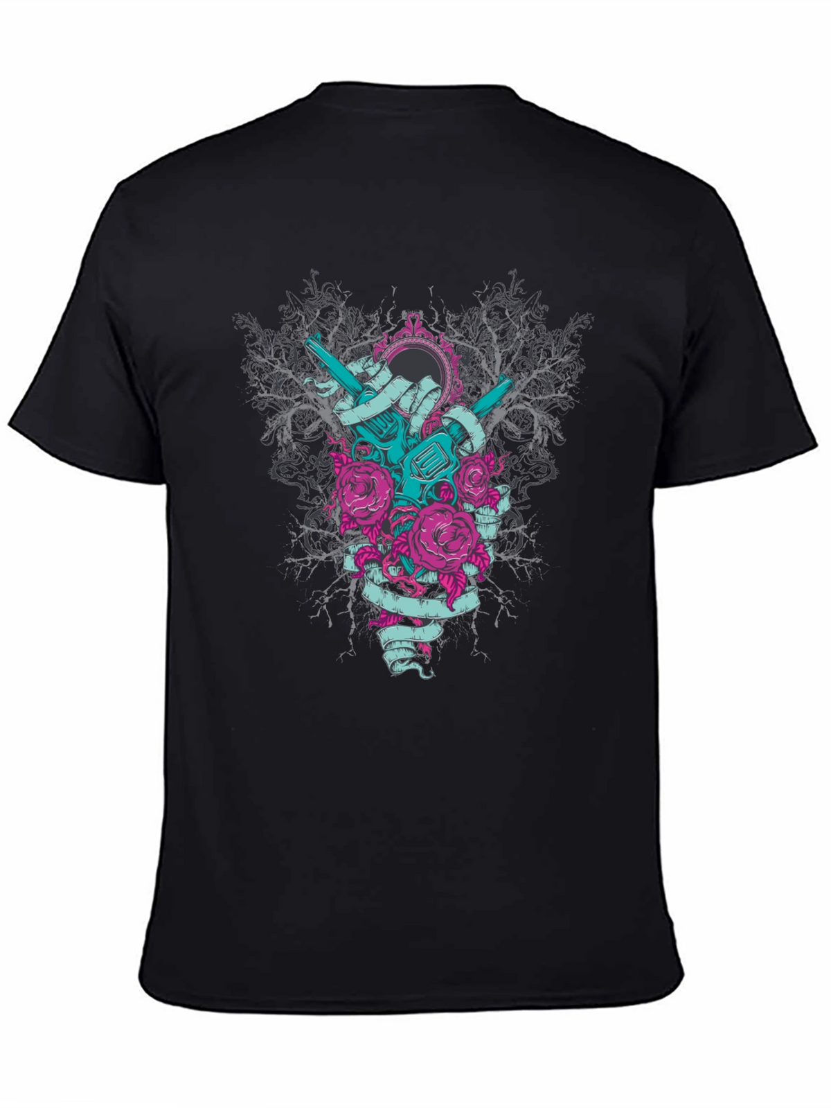 Revolver Rose Graphic Tee - Edgy Style