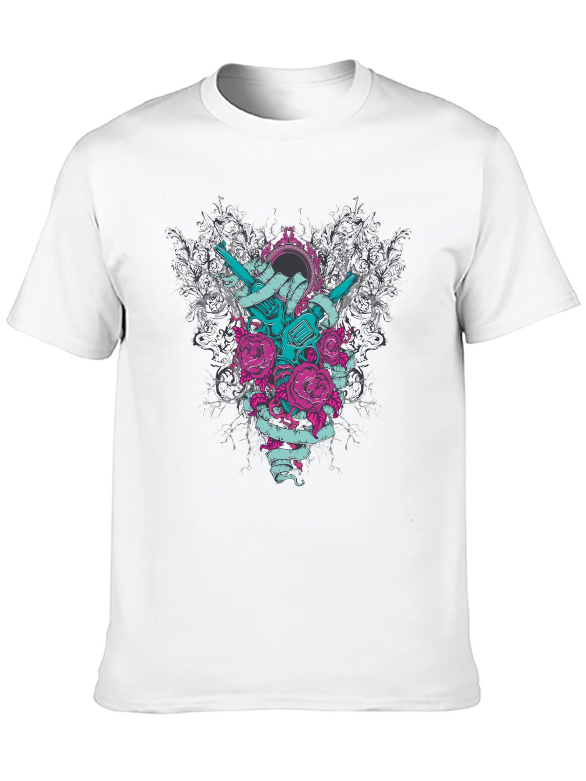 Revolver Rose Graphic Tee - Edgy Style