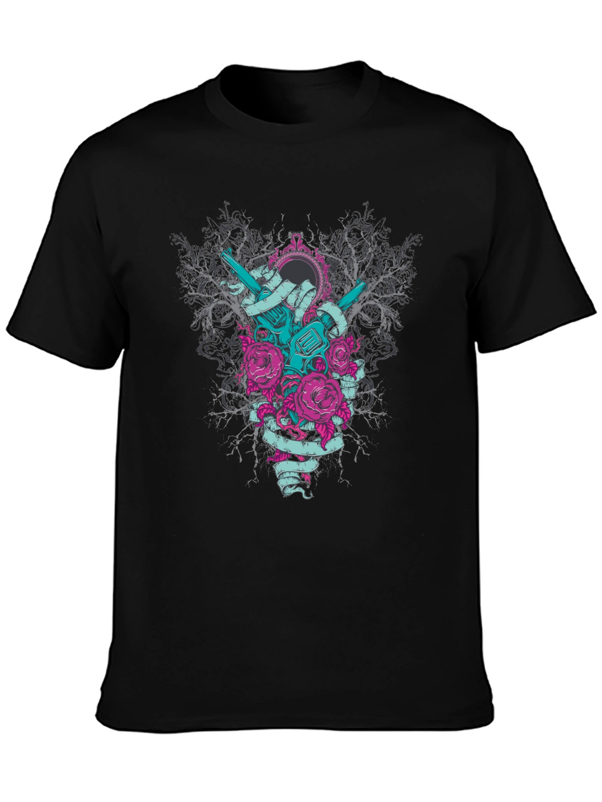 Revolver Rose Graphic Tee - Edgy Style