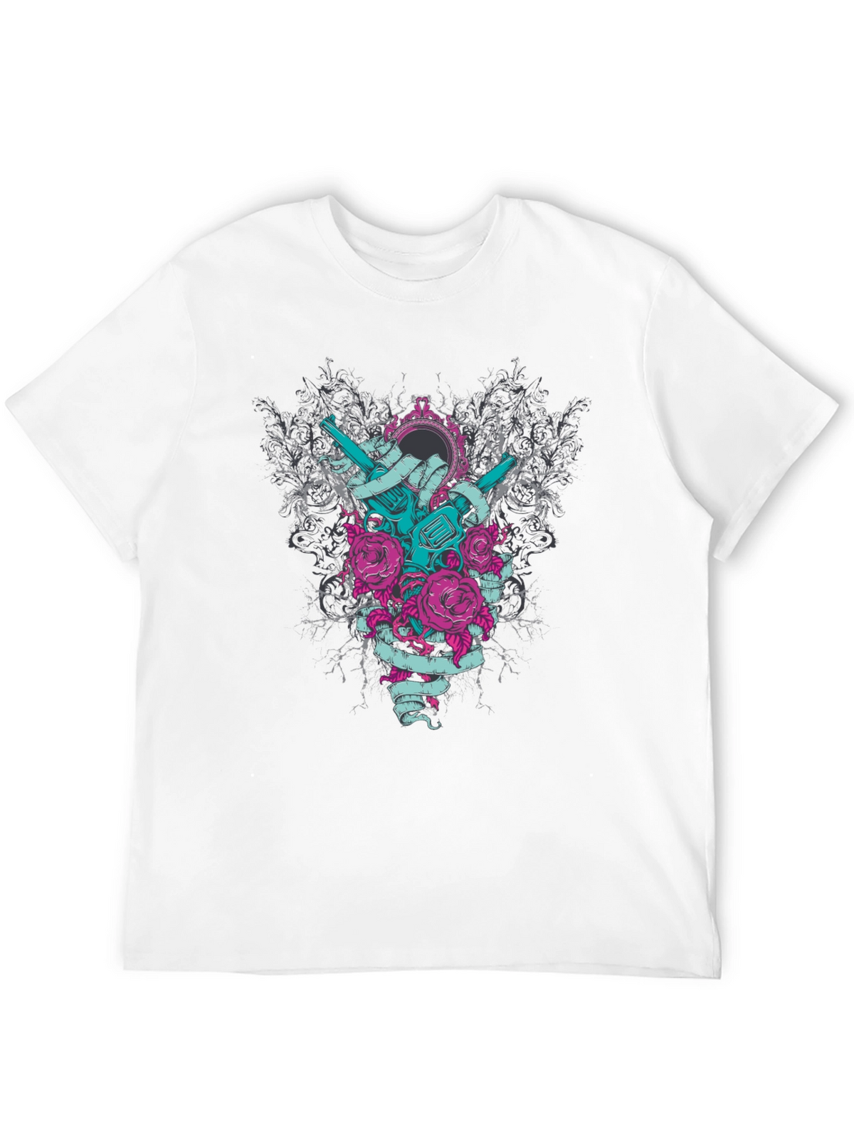 Revolver Rose Graphic Tee - Edgy Style
