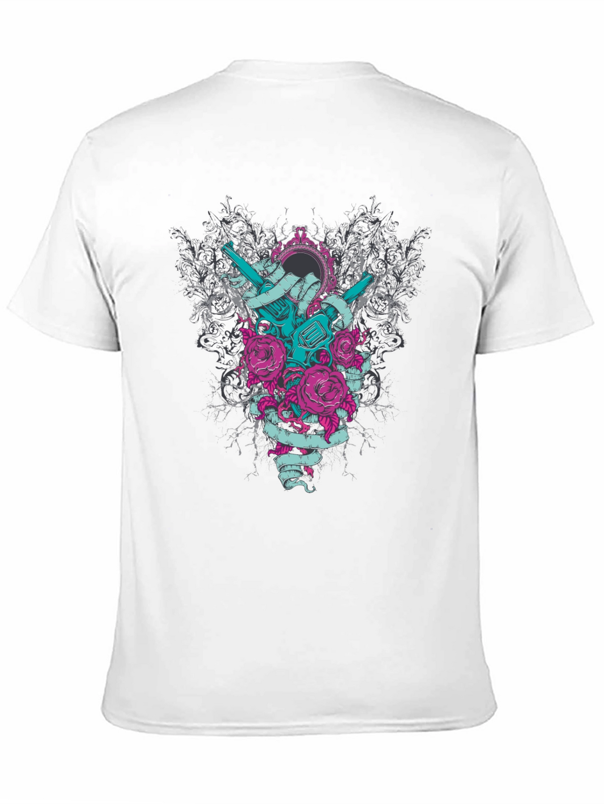 Revolver Rose Graphic Tee - Edgy Style