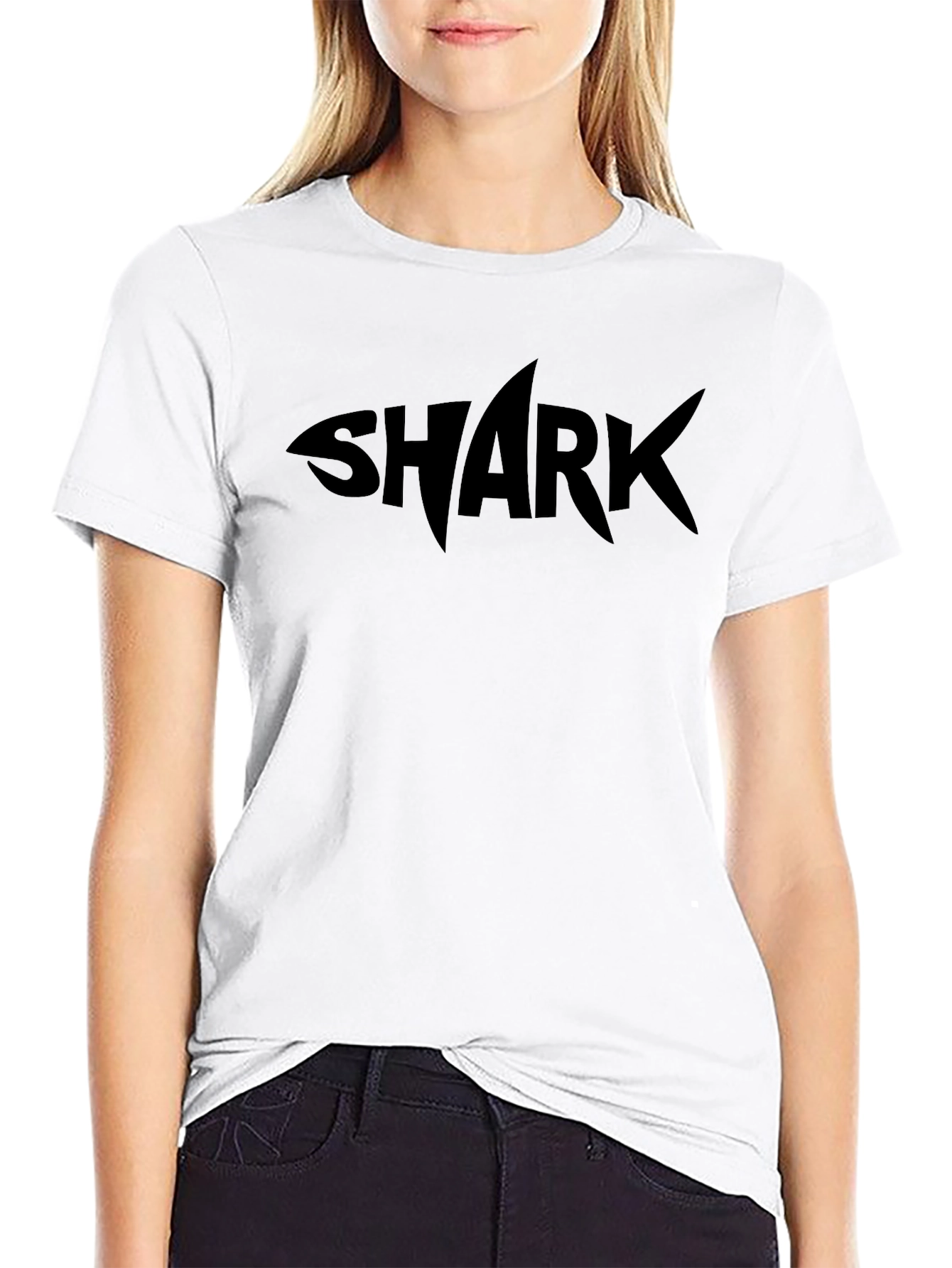 Shark Graphic Tee - Black Casual T-Shirt